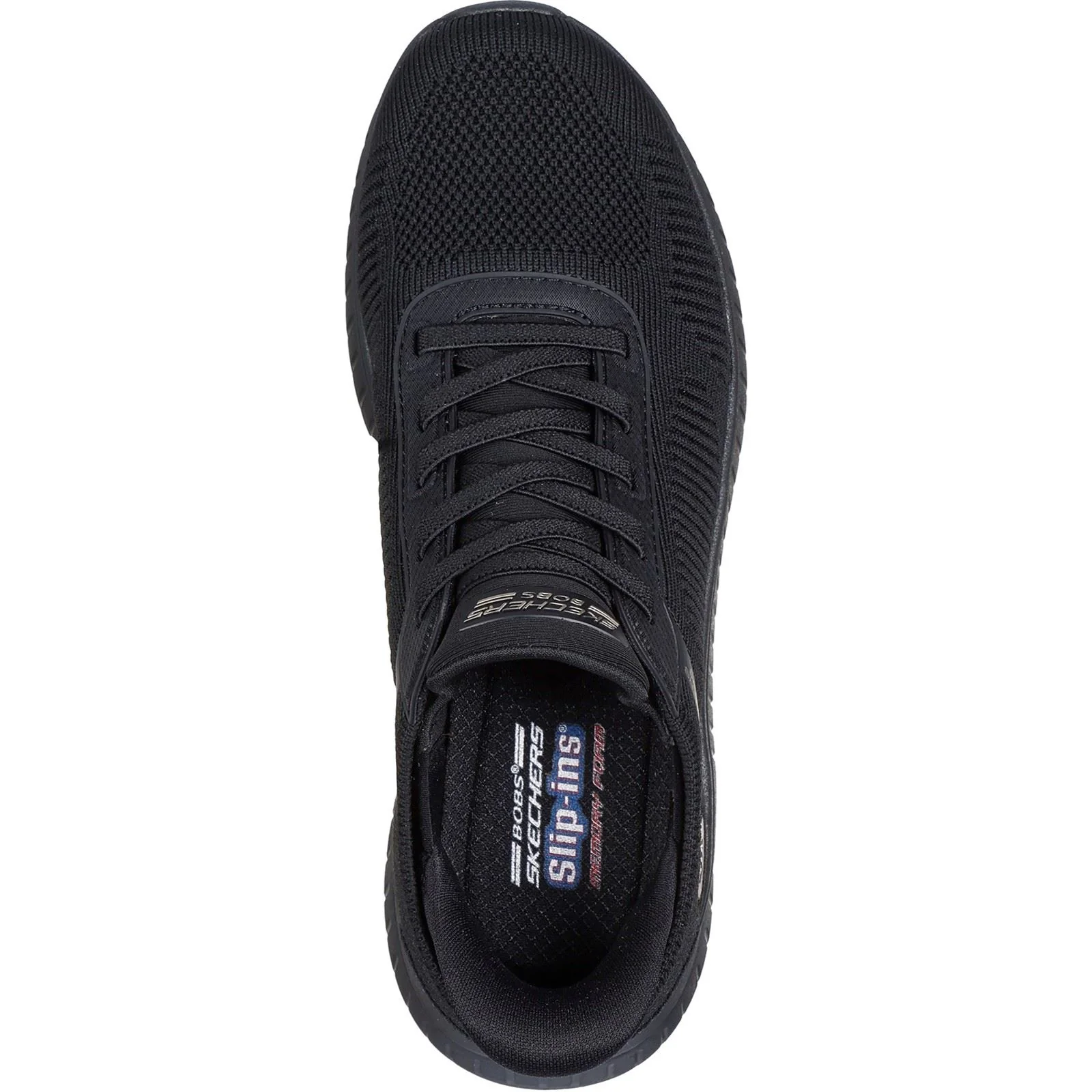 Skechers Women's BOBS Sport Squad Chaos Shoe in Black - Image 3
