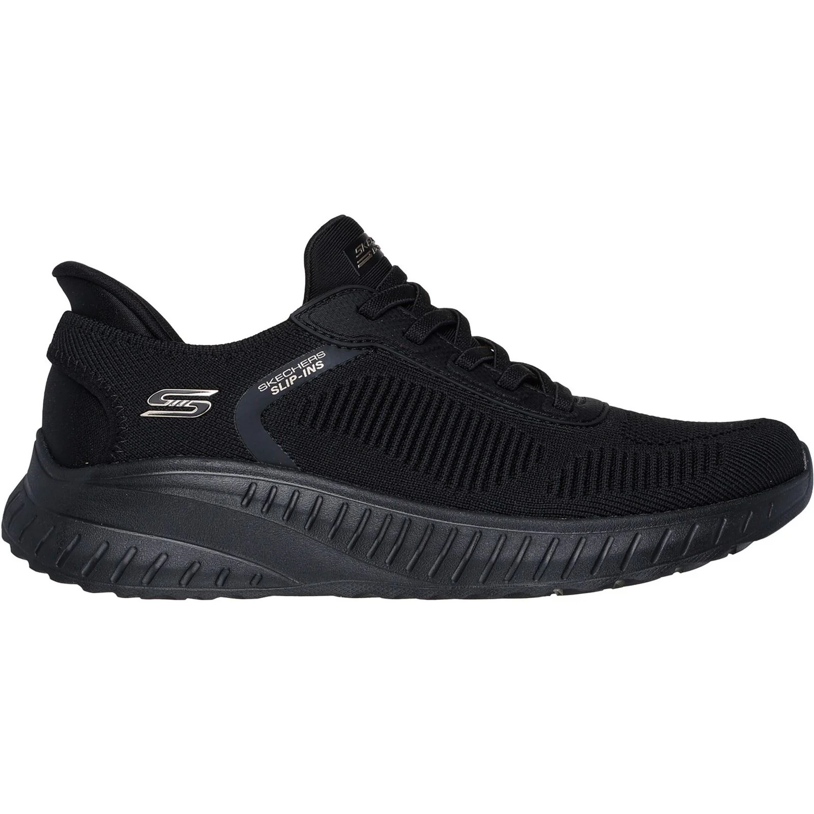 Skechers Women's BOBS Sport Squad Chaos Shoe in Black - Image 5