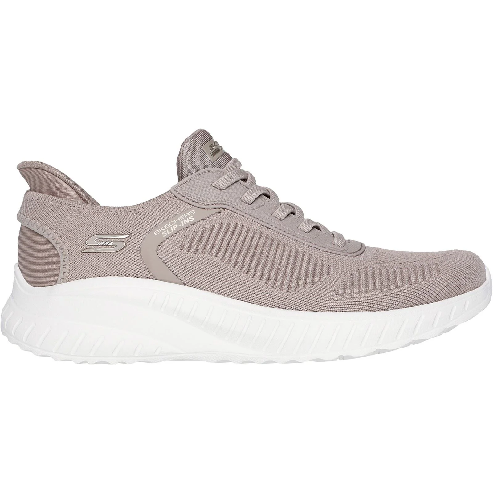 Skechers Women's BOBS Sport Squad Chaos Shoe in Taupe - Image 5