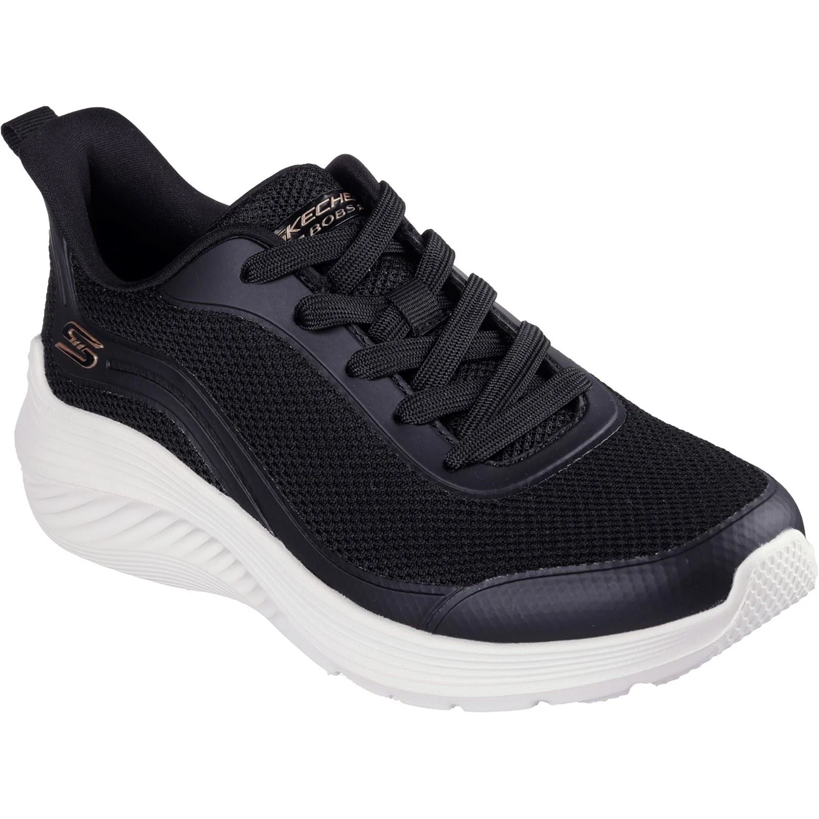Skechers Women's Bobs Squad Waves Still Wading Trainers in Black