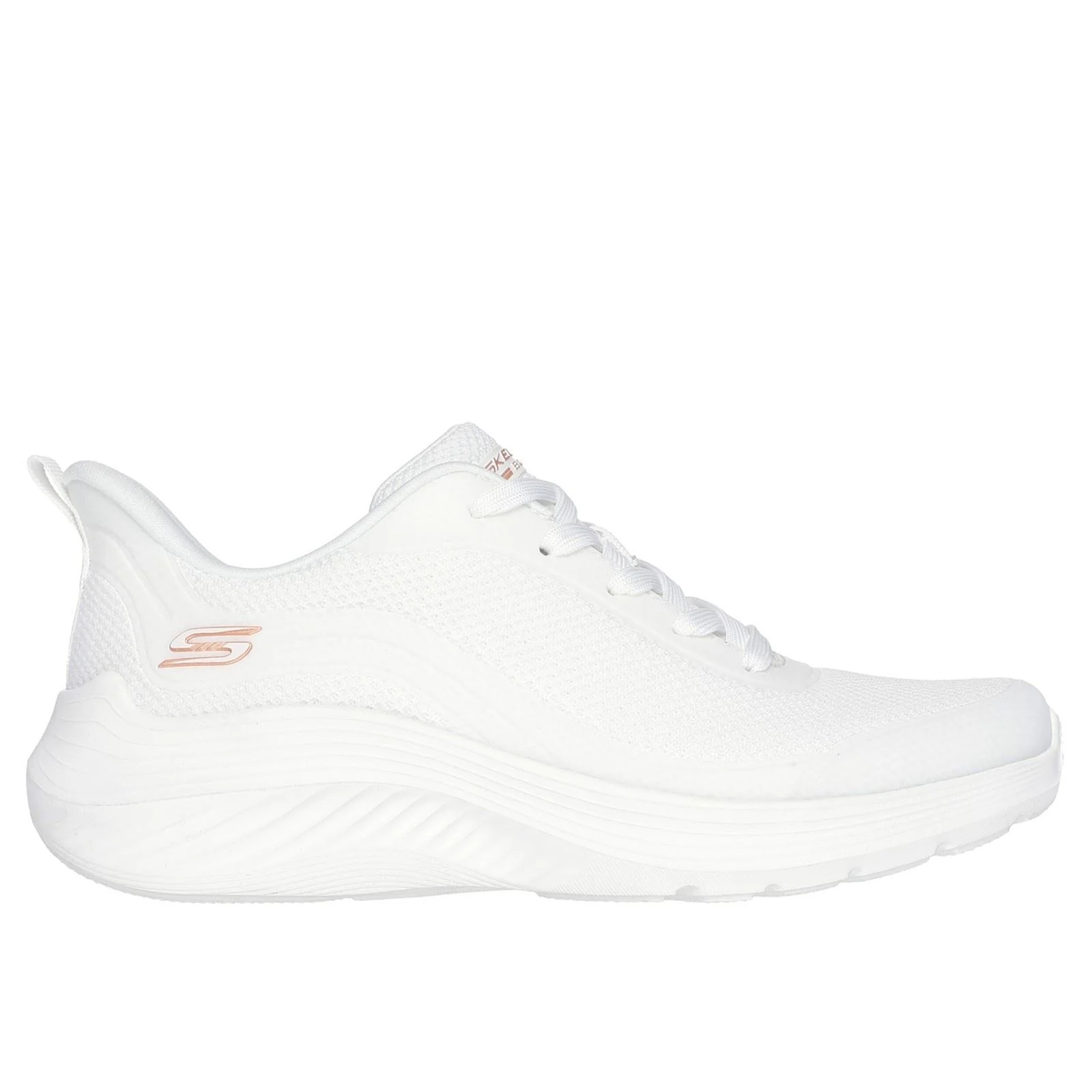 Skechers Women's Bobs Squad Waves Still Wading Trainers in White - Image 5