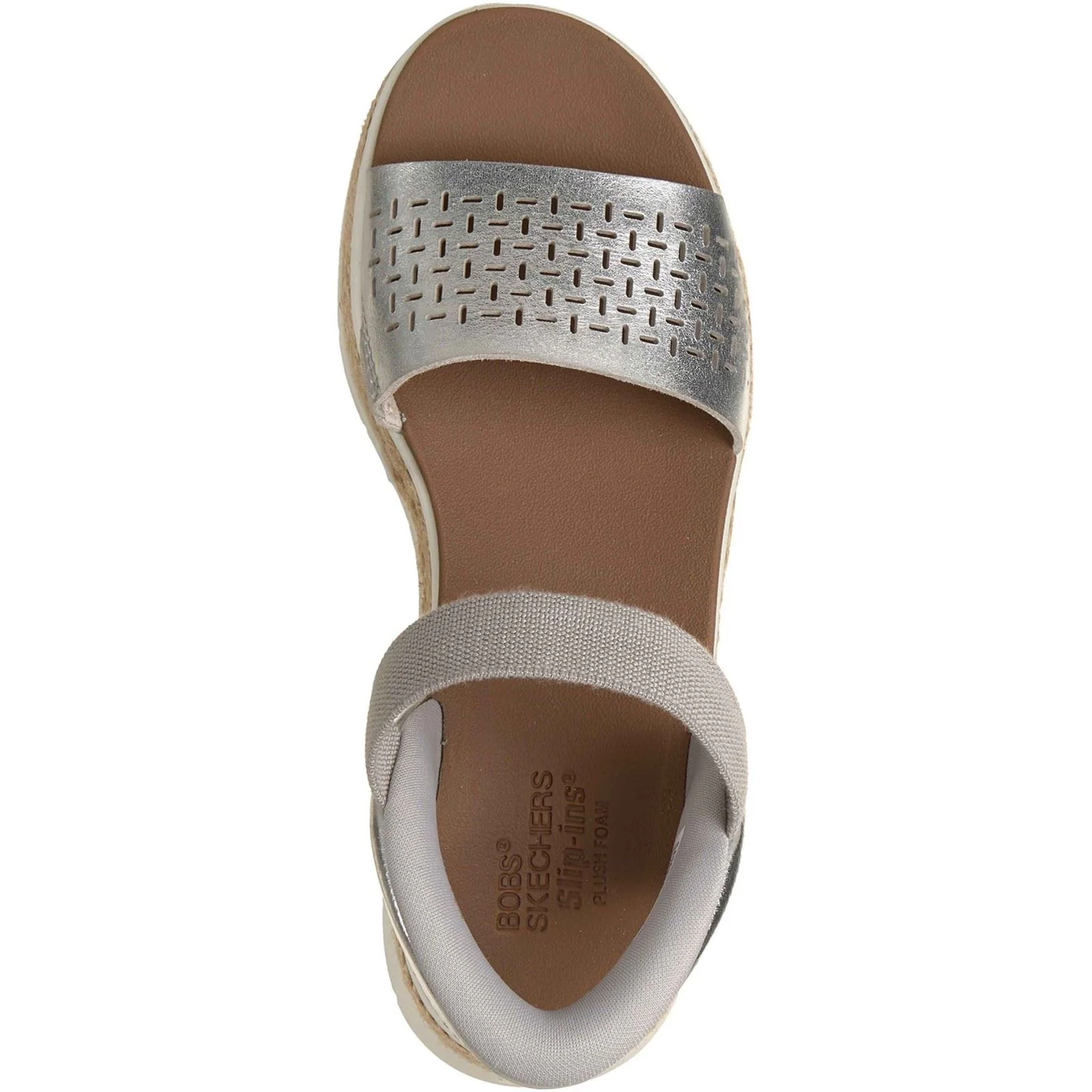 Skechers BOBS Sun Ray Women's Silver Standard Sandals - Image 3