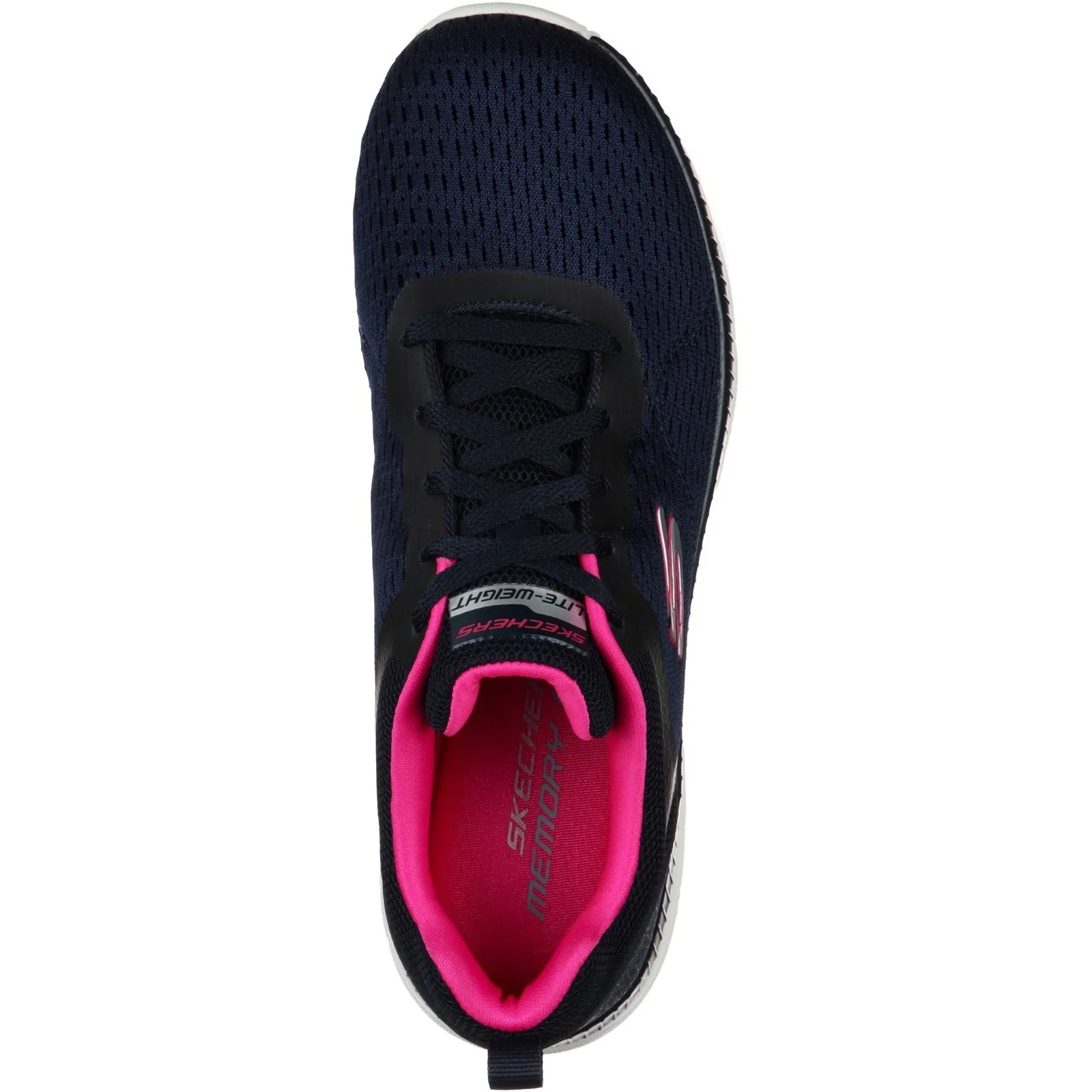 Skechers Women's Bountiful Quick Path Shoes in Navy/Hot Pink - Image 3