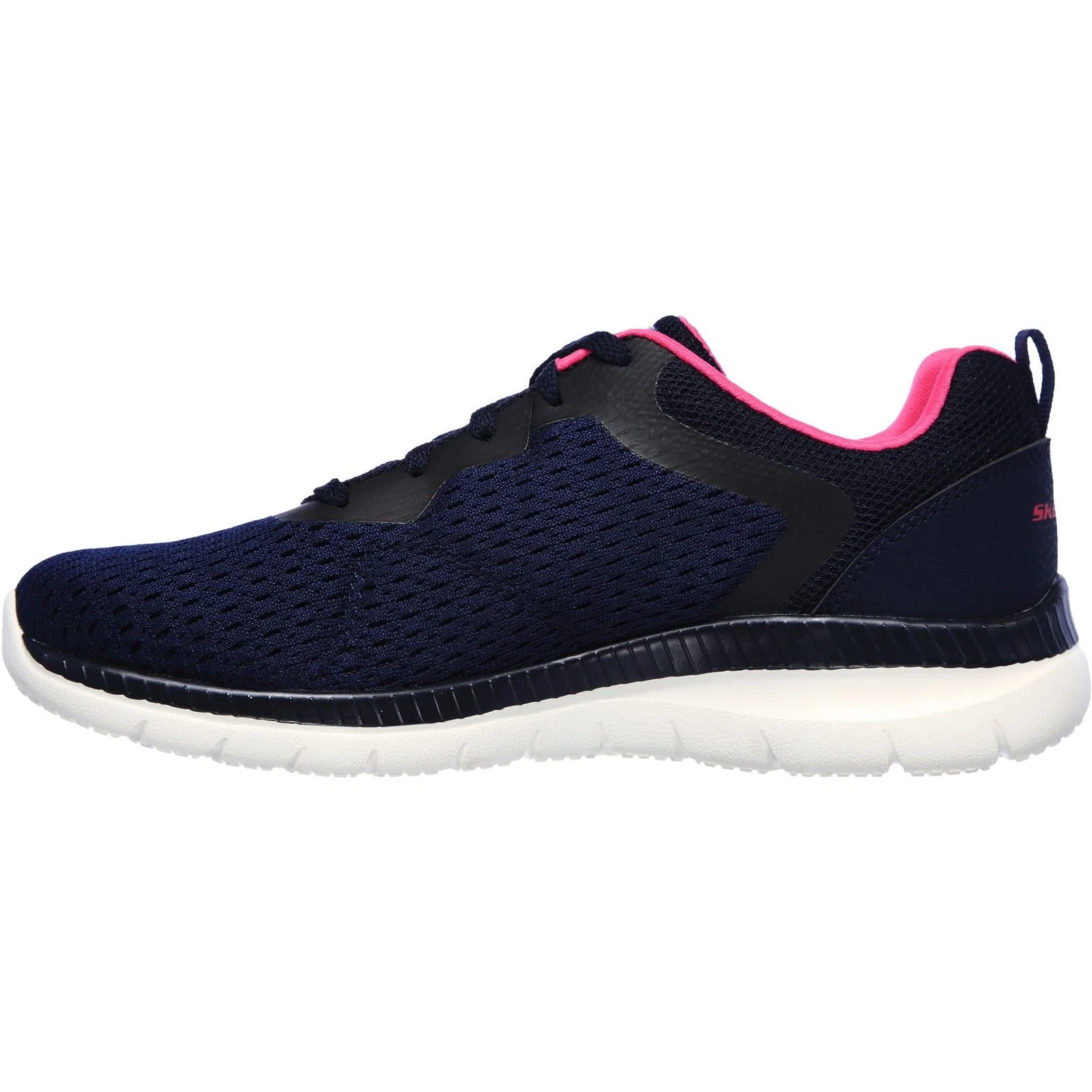 Skechers Women's Bountiful Quick Path Shoes in Navy/Hot Pink - Image 4