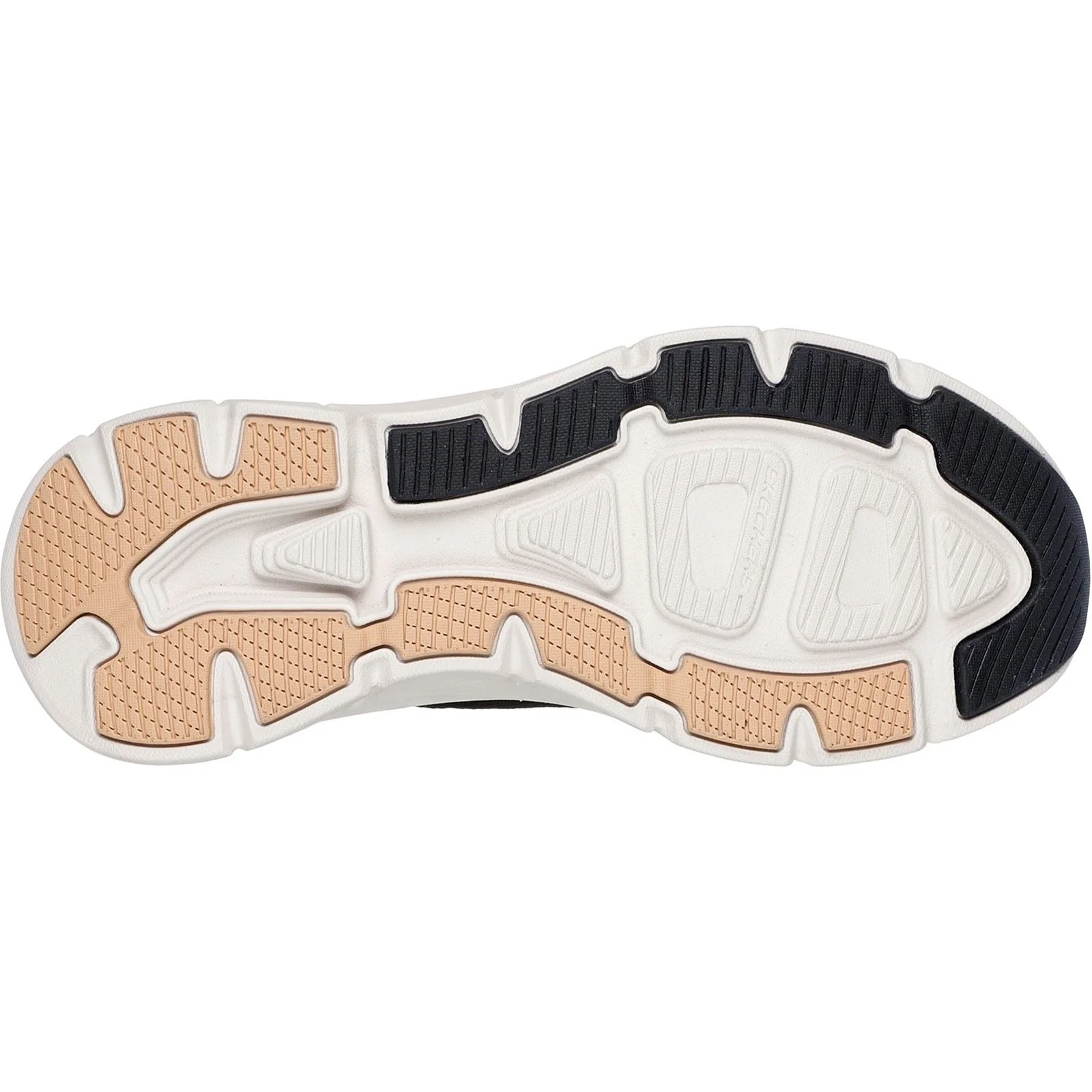 Skechers Women's D'Lux Walker 2.0 Thrill Movement Shoes in Black/Tan - Image 2