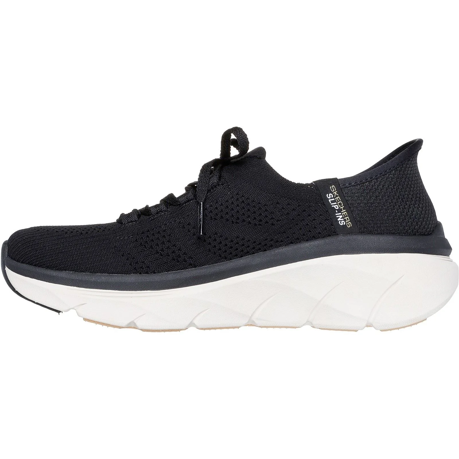 Skechers Women's D'Lux Walker 2.0 Thrill Movement Shoes in Black/Tan - Image 4