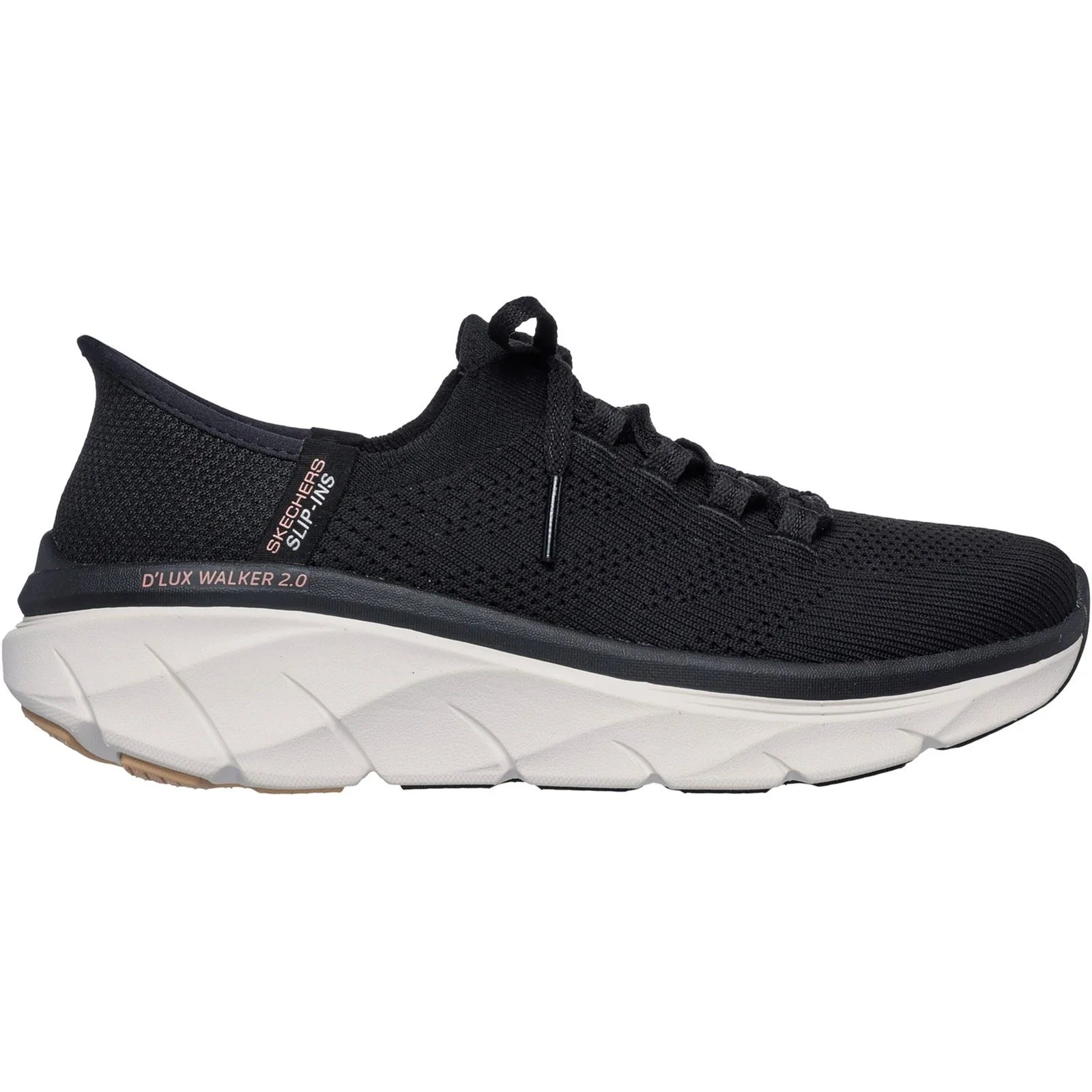 Skechers Women's D'Lux Walker 2.0 Thrill Movement Shoes in Black/Tan - Image 5