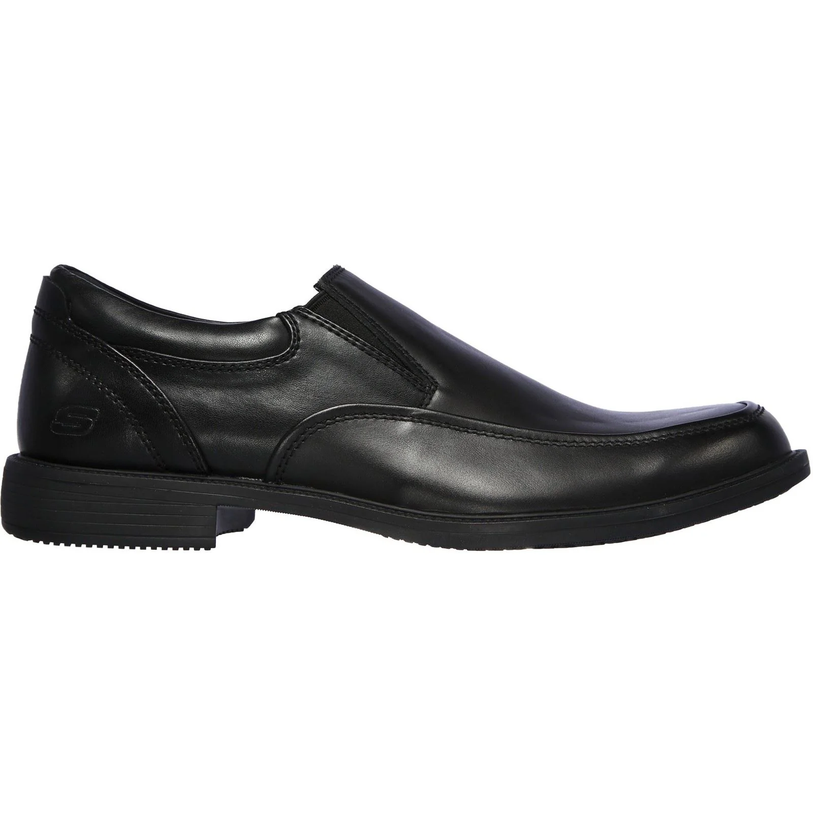 Skechers Dreston Ratlon Leather Men's Black Loafers - Image 5