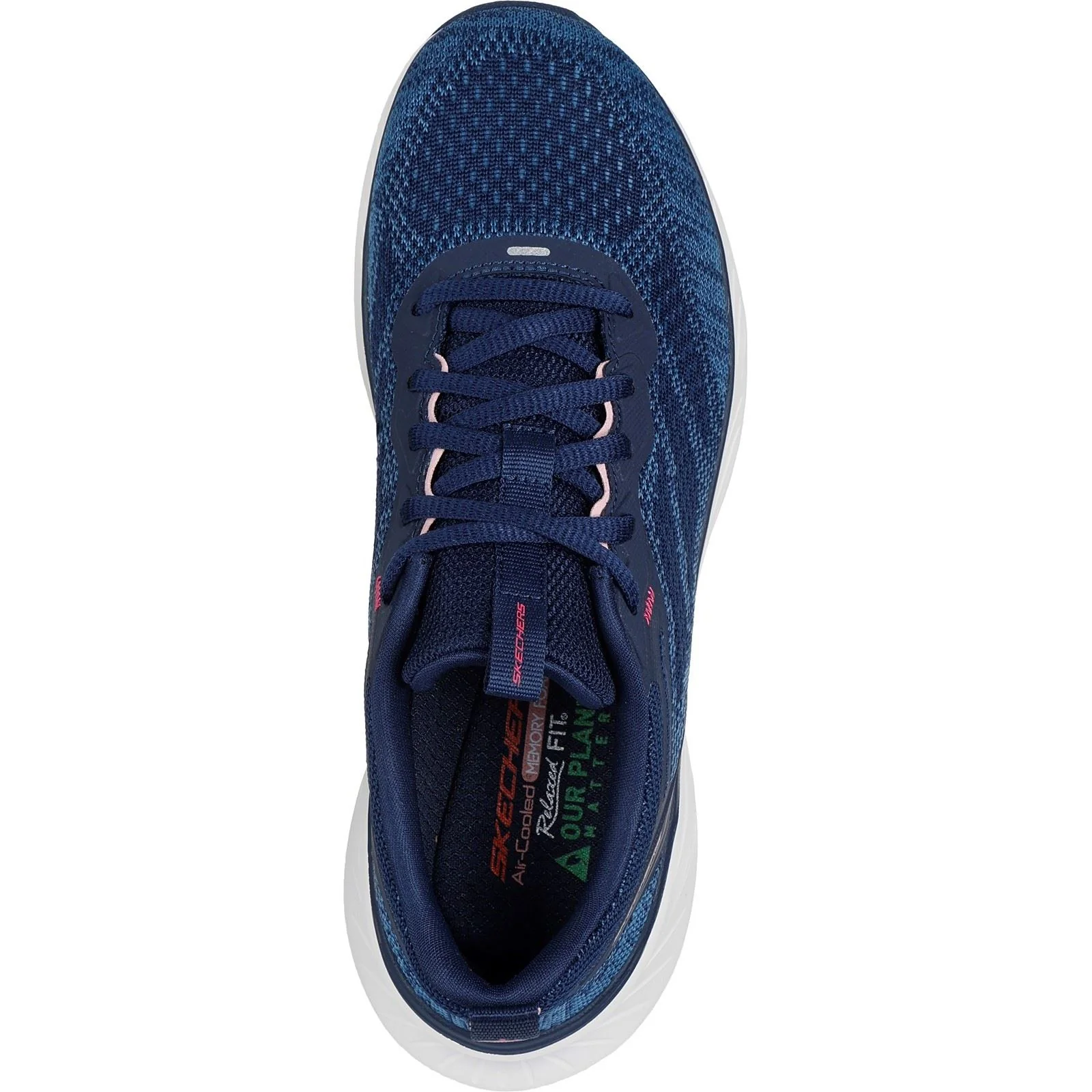 Skechers Women's Edgeride Power Flow Trainers in Navy/Pink - Image 3