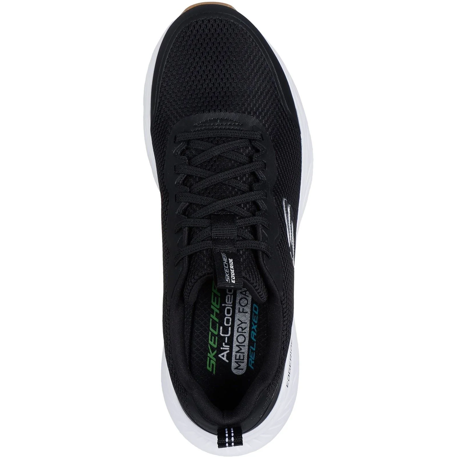 Skechers Edgeride Rekze Textile Men's Black/White Trainers - Image 3