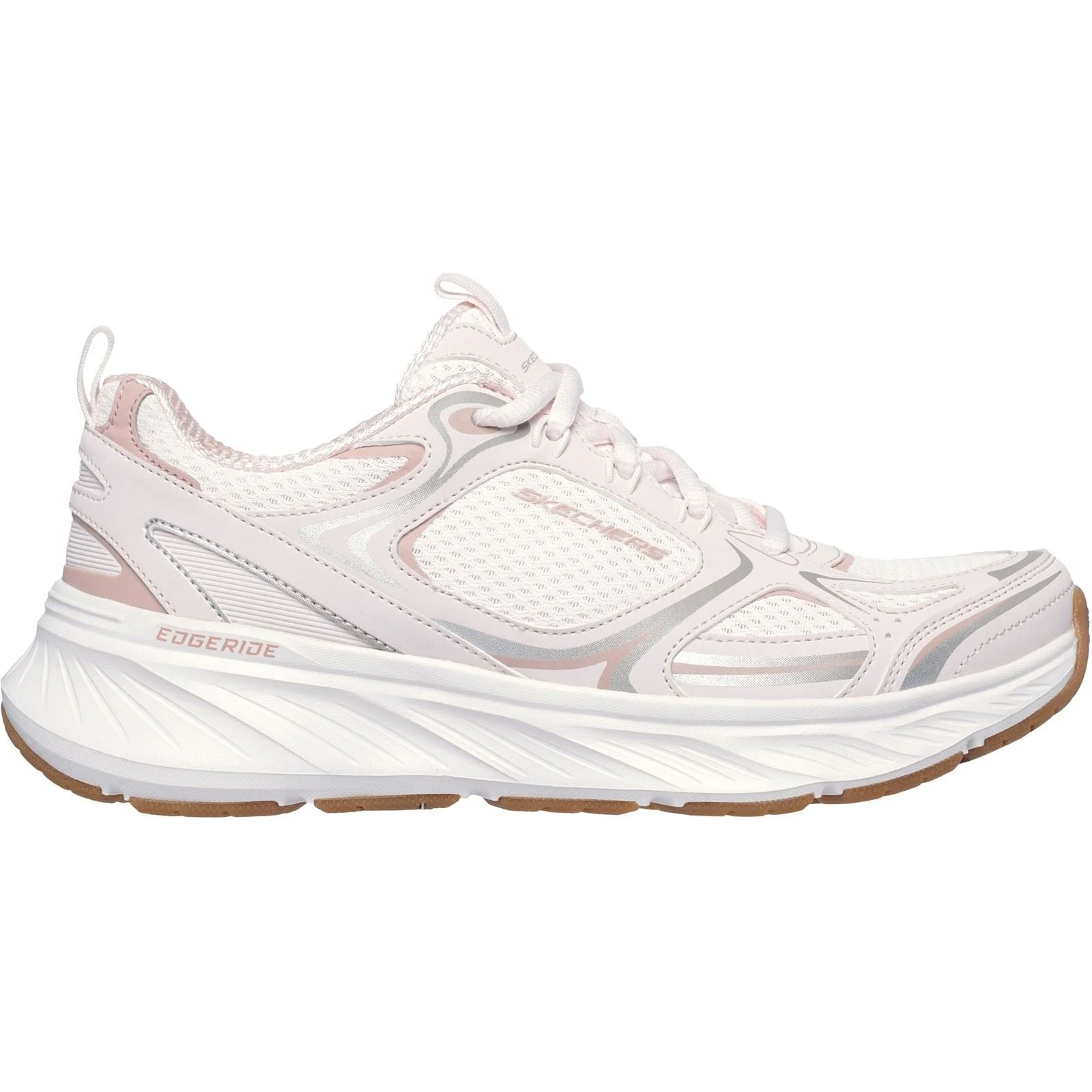 Skechers Women's Edgeride Silver Eclipse Trainers in Pink - Image 2