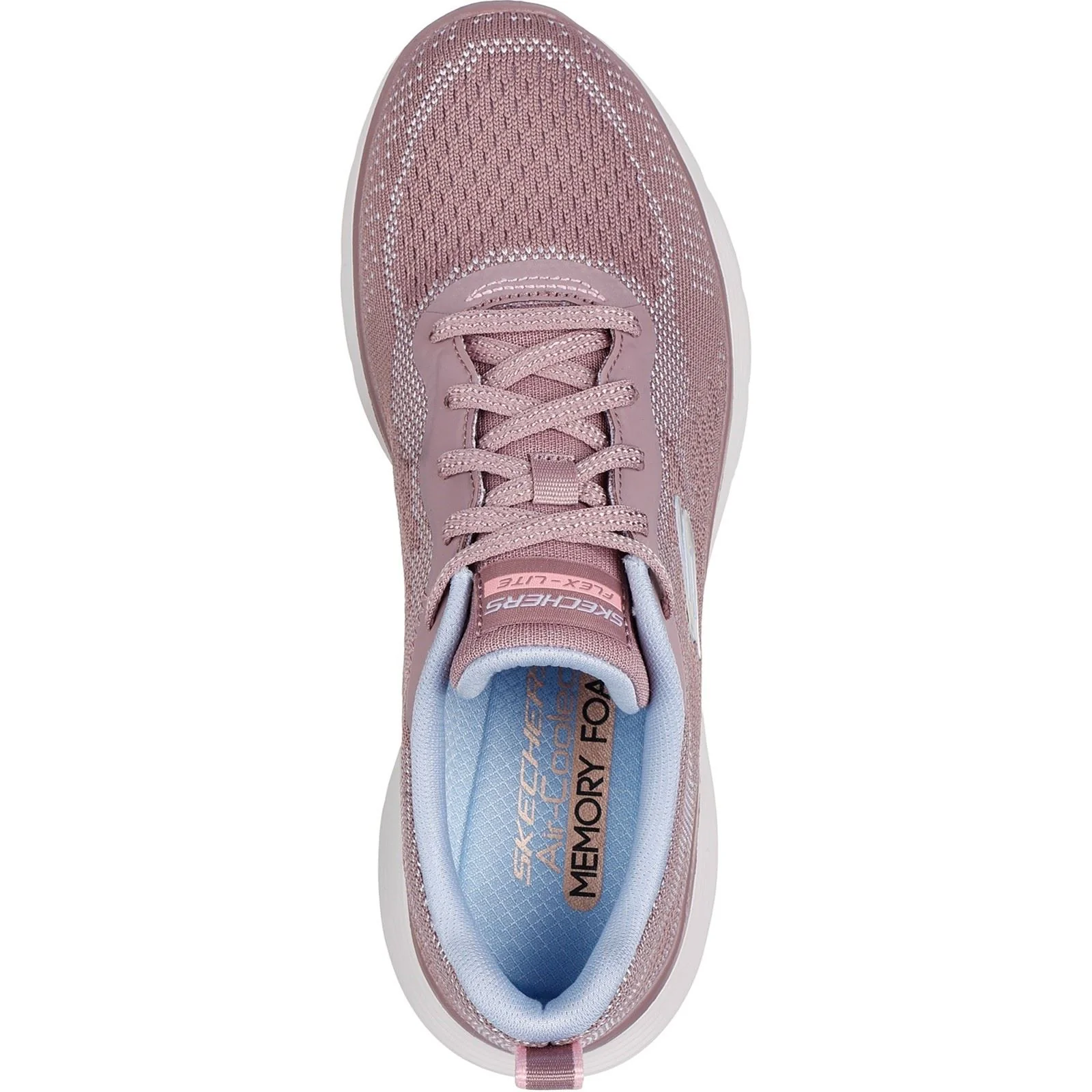 Skechers Women's Flex Appeal 5.0 Cruising Thru Trainers in Mauve/Light Blue - Image 3