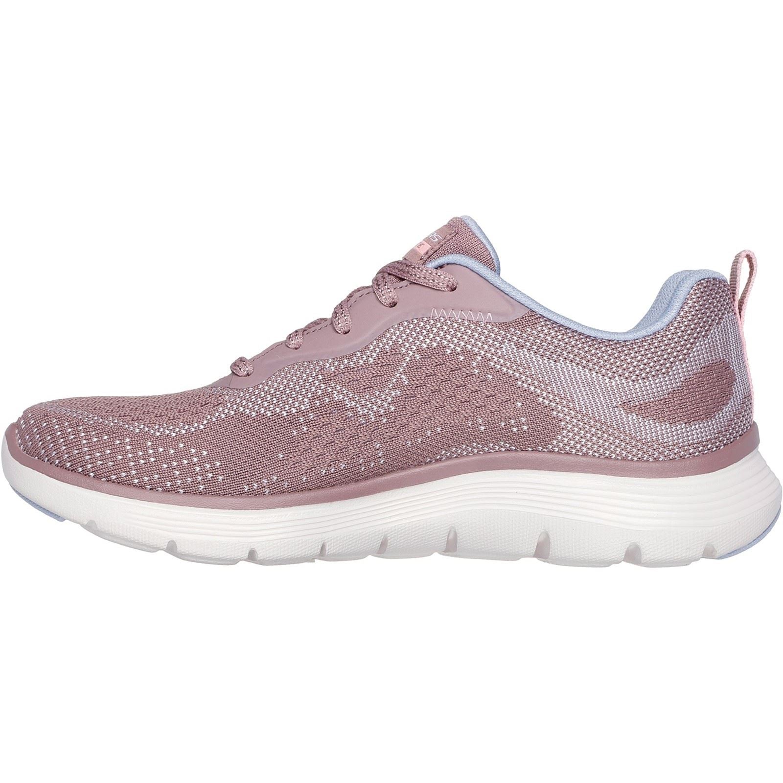Skechers Women's Flex Appeal 5.0 Cruising Thru Trainers in Mauve/Light Blue - Image 4