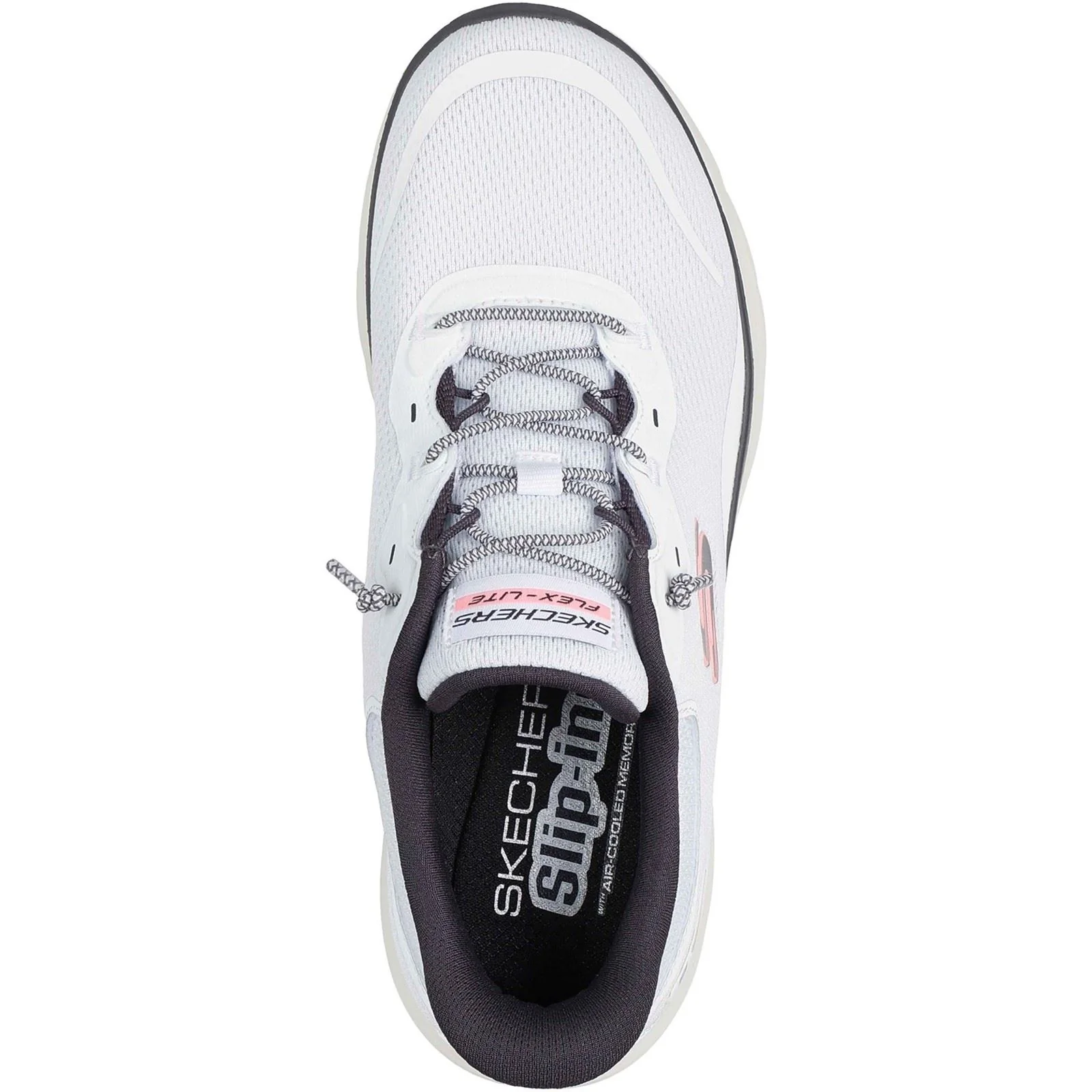 Skechers Flex Appeal 5.0 Easy Breezy Textile Women's White/Multi Standard Trainers - Image 3