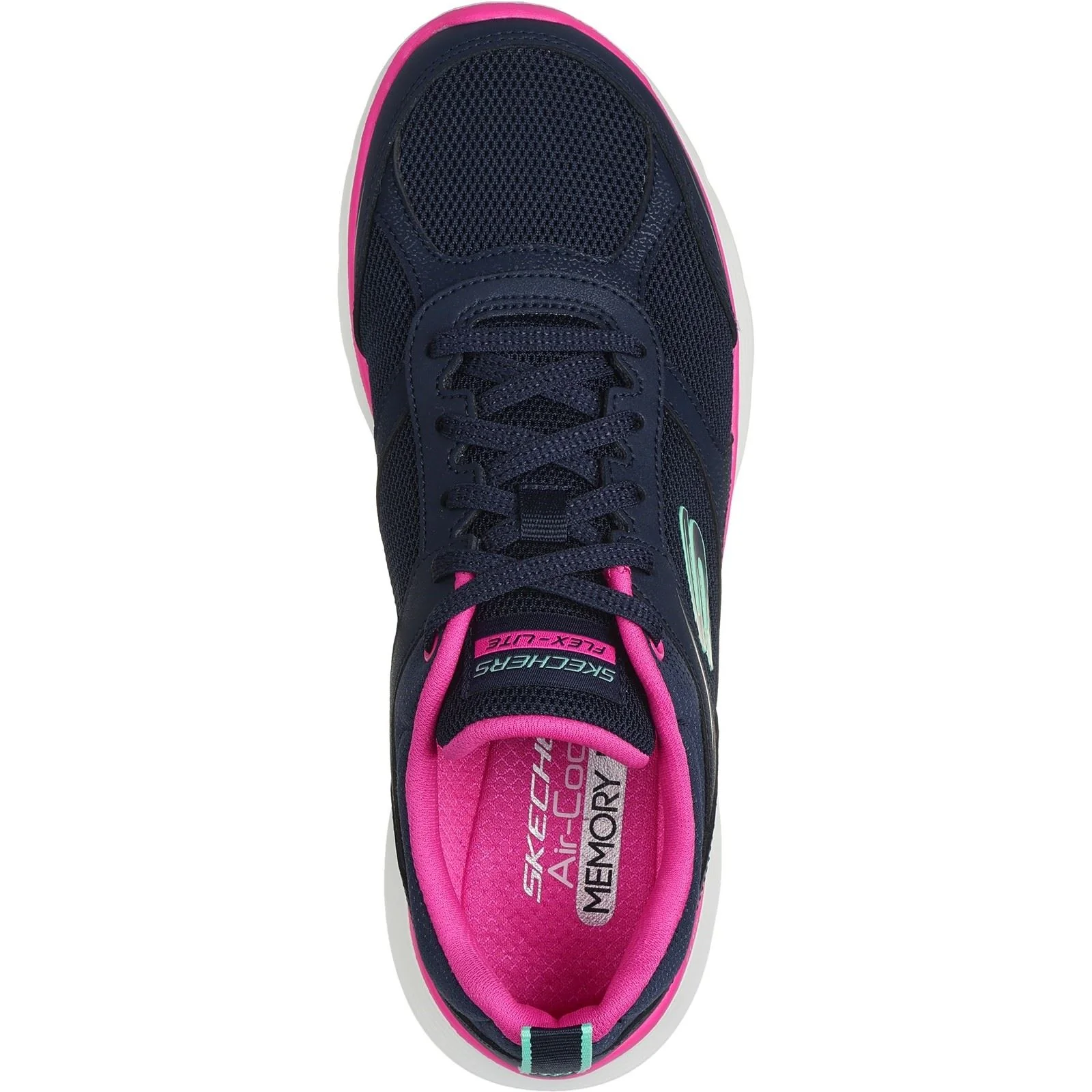 Skechers Women's Flex Appeal 5.0 Fresh Touch Trainers in Navy/Hot Pink - Image 3