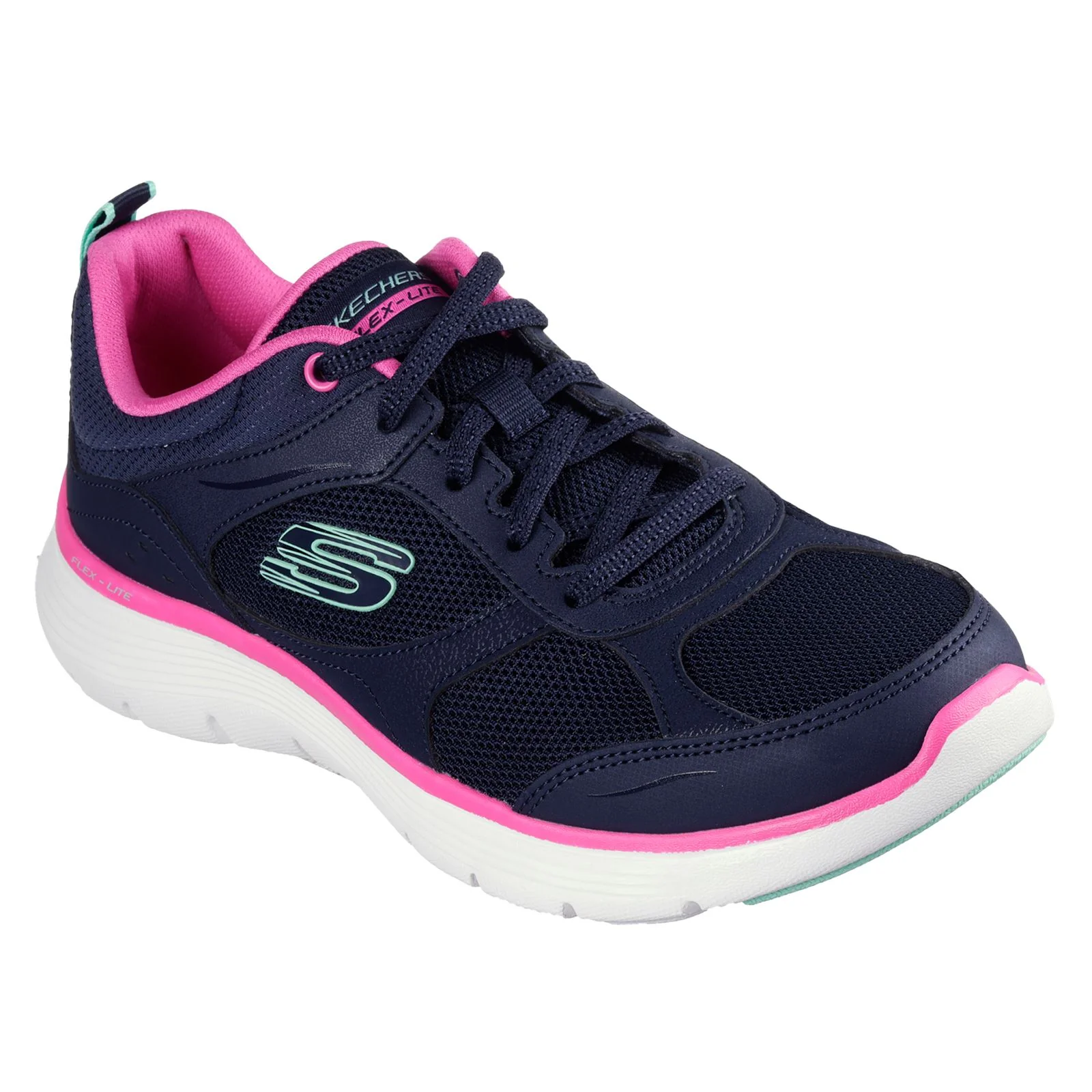 Skechers Women's Flex Appeal 5.0 Fresh Touch Trainers in Navy/Hot Pink - Image 6