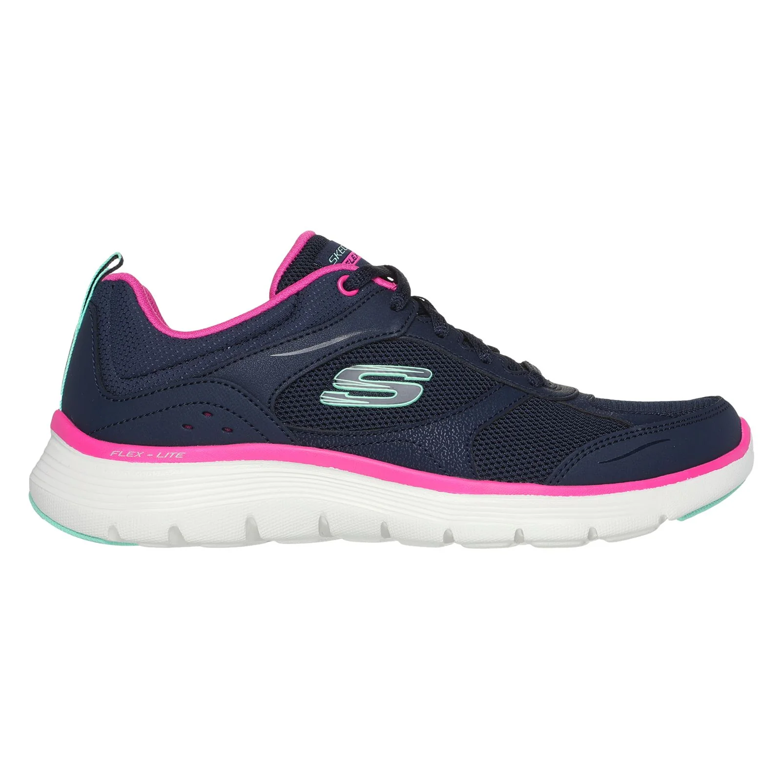 Skechers Women's Flex Appeal 5.0 Fresh Touch Trainers in Navy/Hot Pink - Image 8