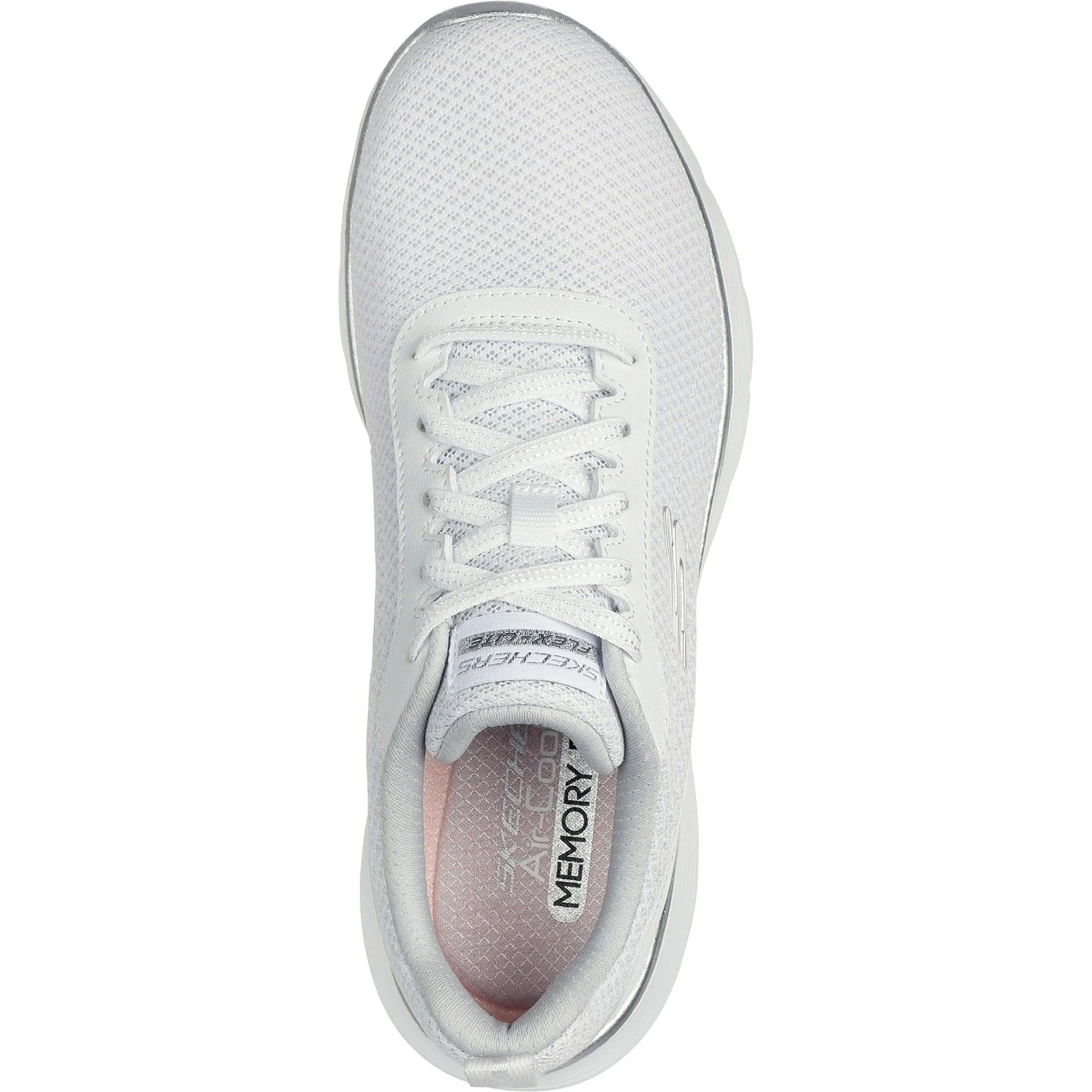 Skechers Women's Flex Appeal 5.0 Uptake Trainers in White/Silver - Image 3