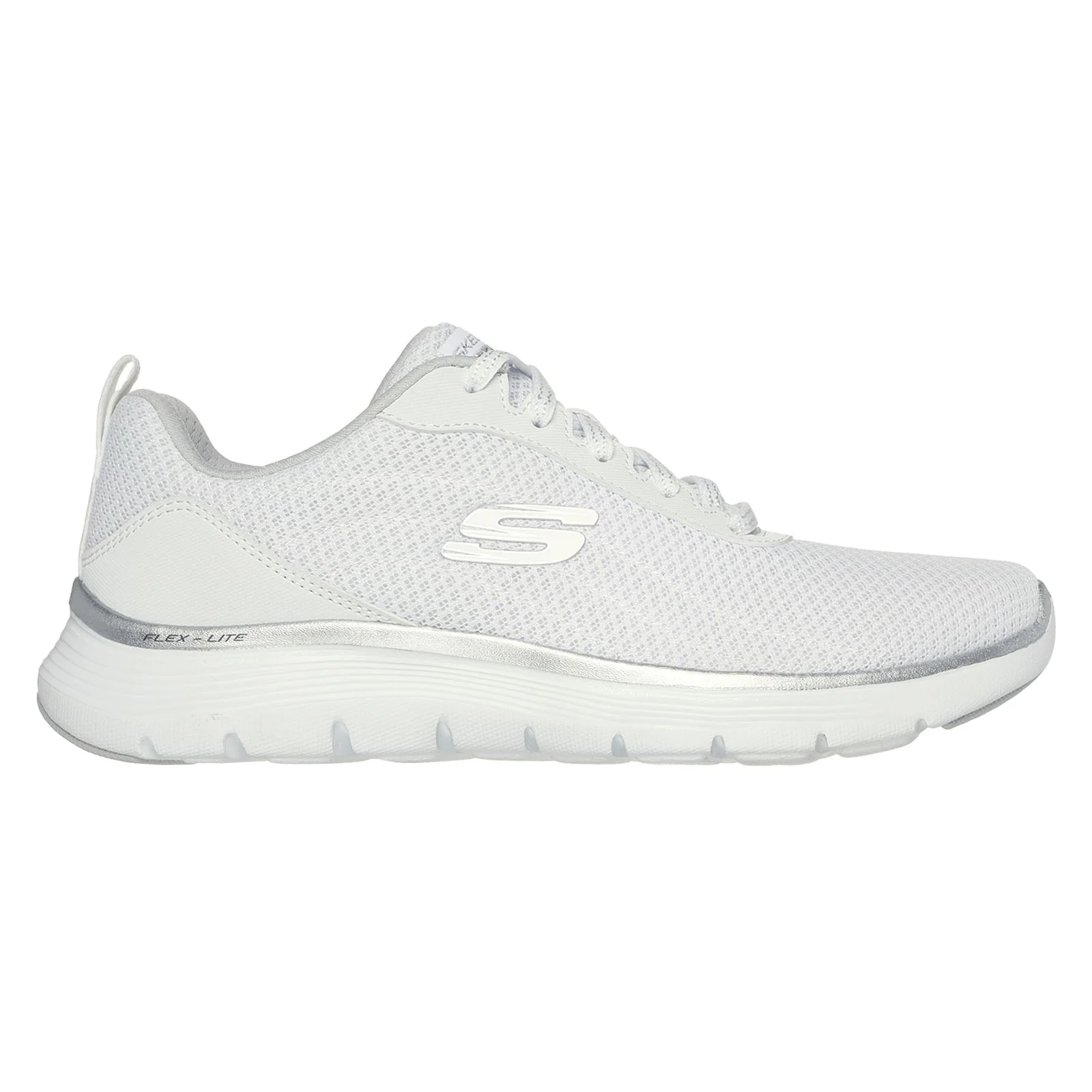 Skechers Women's Flex Appeal 5.0 Uptake Trainers in White/Silver - Image 8