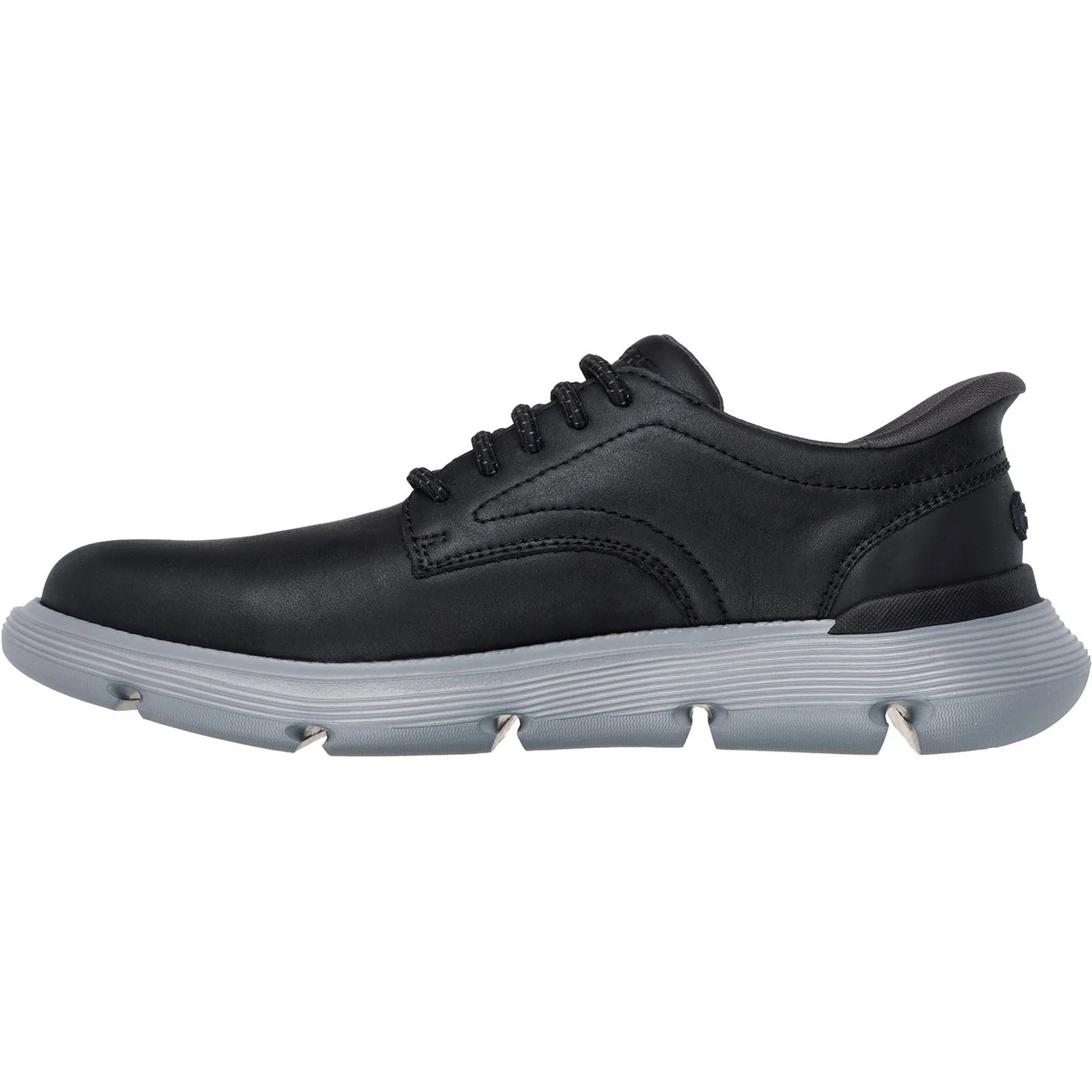 Skechers Garza Duran Leather Men's Black Trainers - Image 4