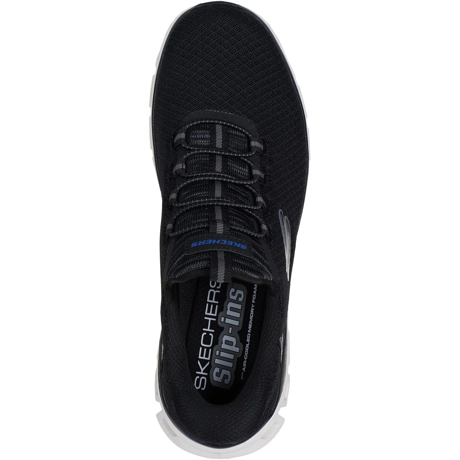 Skechers Glide-Step Noxus Textile Men's Black Trainers - Image 3