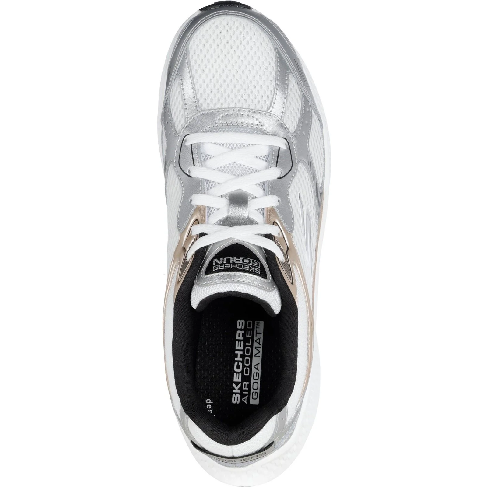 Skechers GO RUN Consistent 2.0 Volt Leather Women's White/Silver/Black Trainers - Image 3