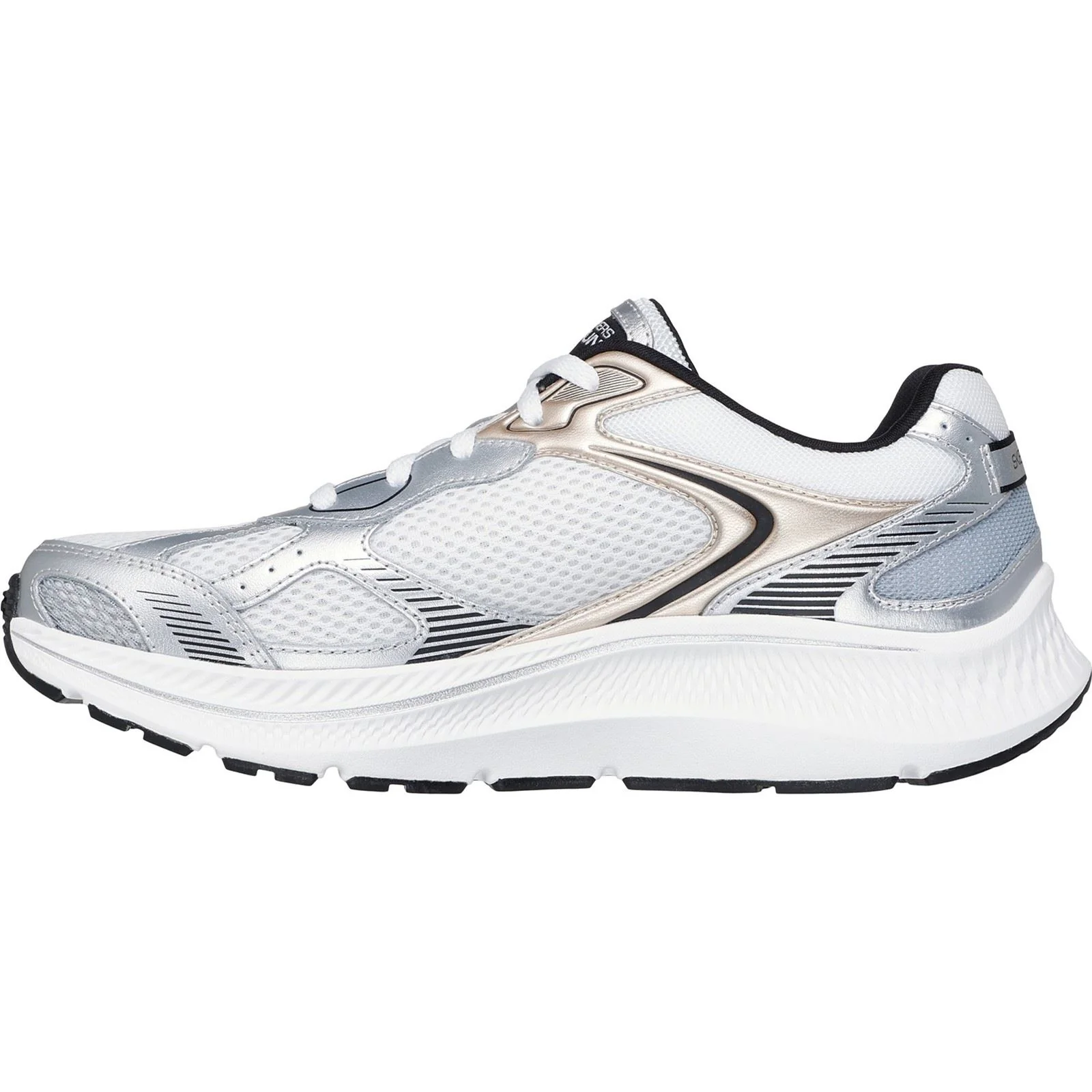 Skechers GO RUN Consistent 2.0 Volt Leather Women's White/Silver/Black Trainers - Image 4