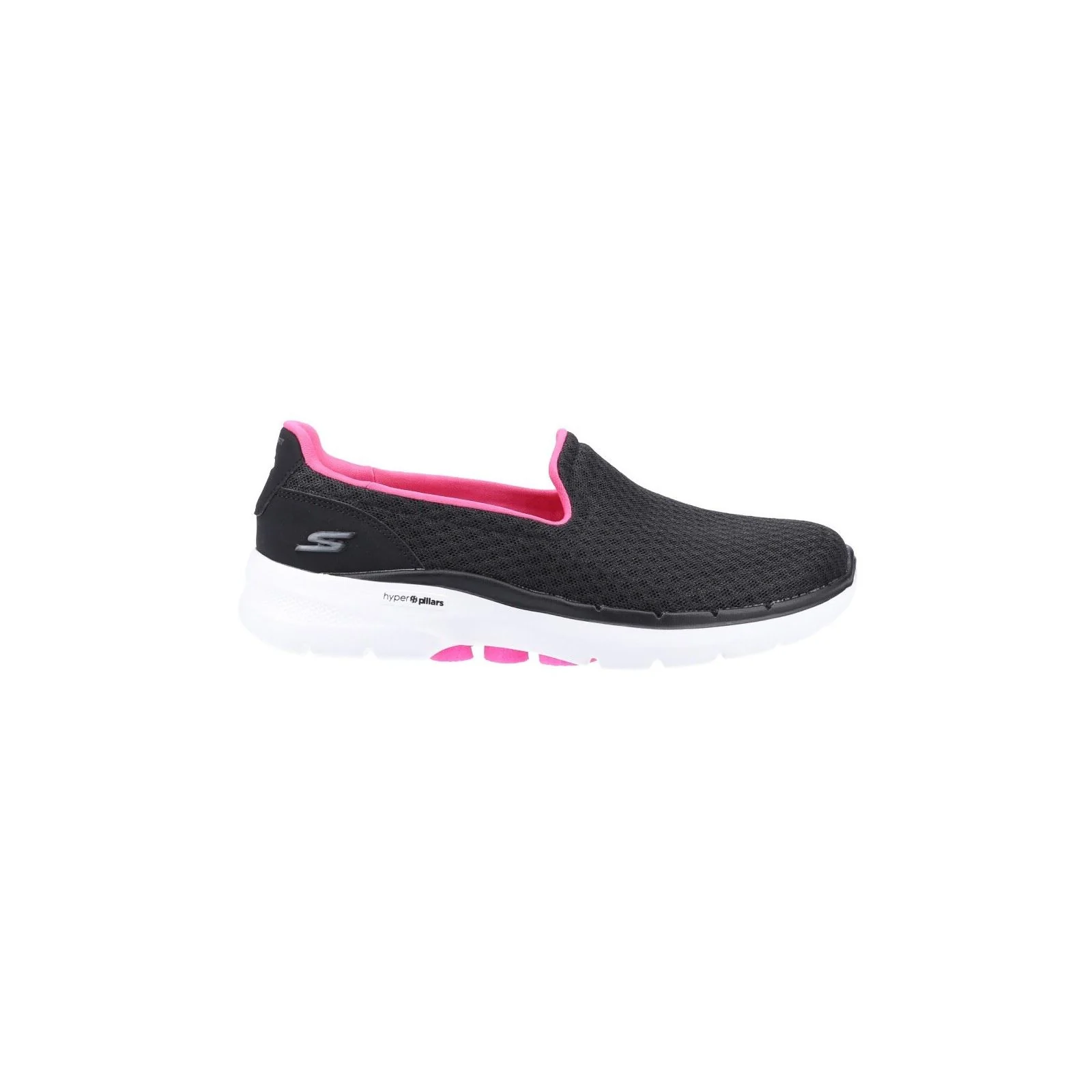 Skechers Women's GOwalk 6 Big Splash Shoe in Black/Hot Pink - Image 4