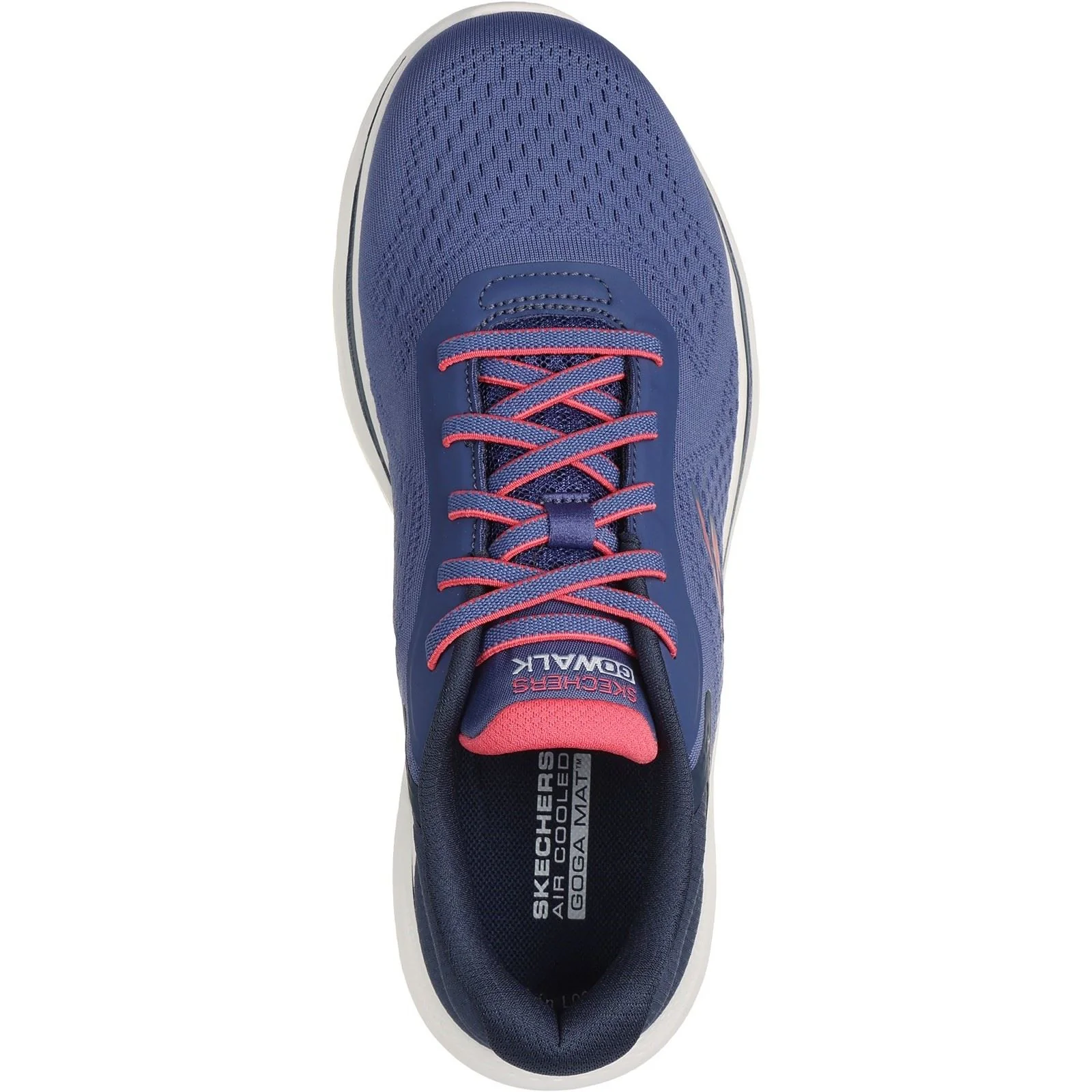 Skechers Women's GO WALK 7 - Cosmic Waves Trainers in Navy/Coral - Image 3