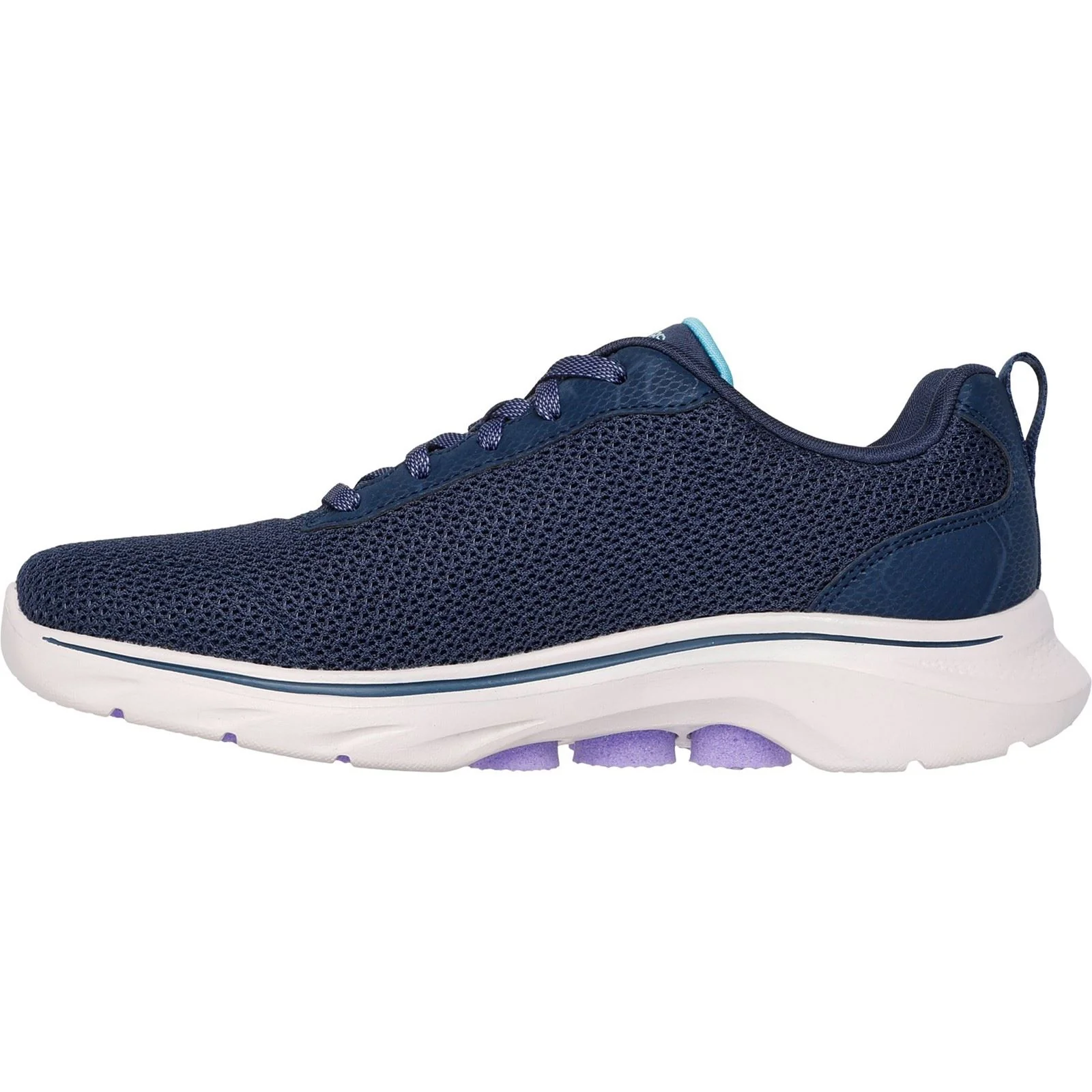 Skechers Go Walk 7 Kaylor Polyester Women's Navy/Purple Trainers - Image 4
