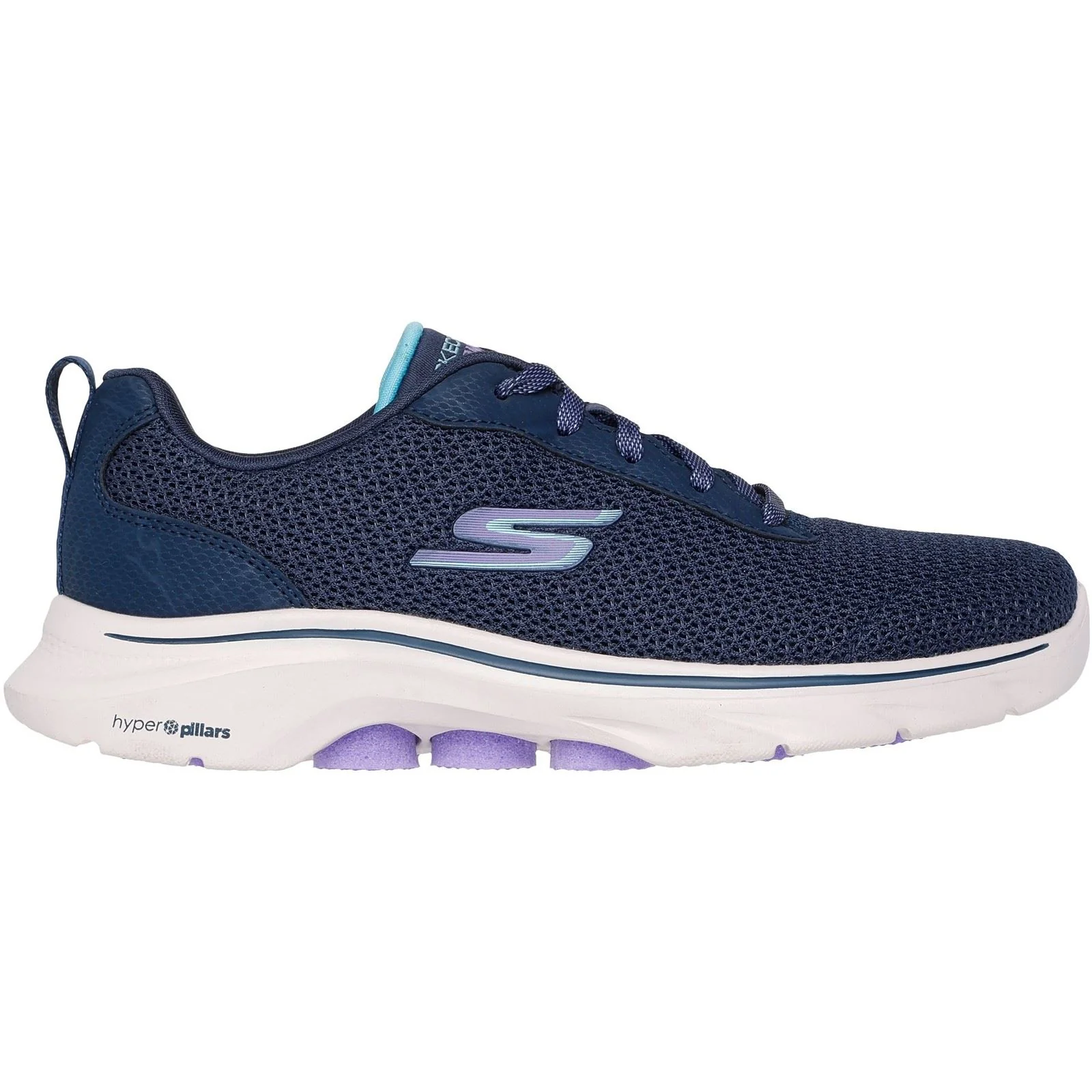Skechers Go Walk 7 Kaylor Polyester Women's Navy/Purple Trainers - Image 5