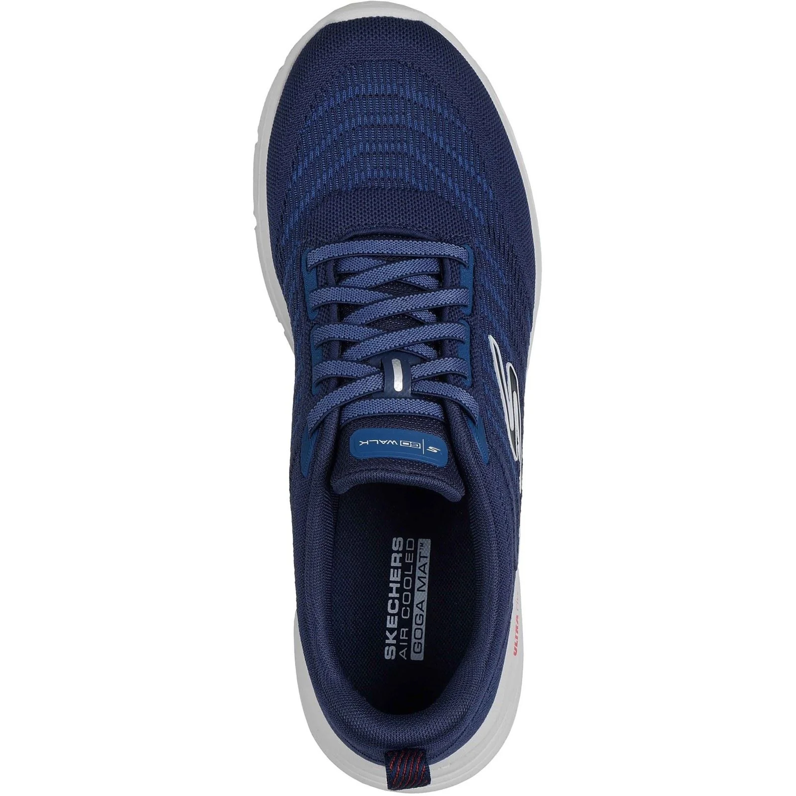 Skechers GO Walk 8 Day Textile Men's Navy/Red Standard Trainers - Image 3