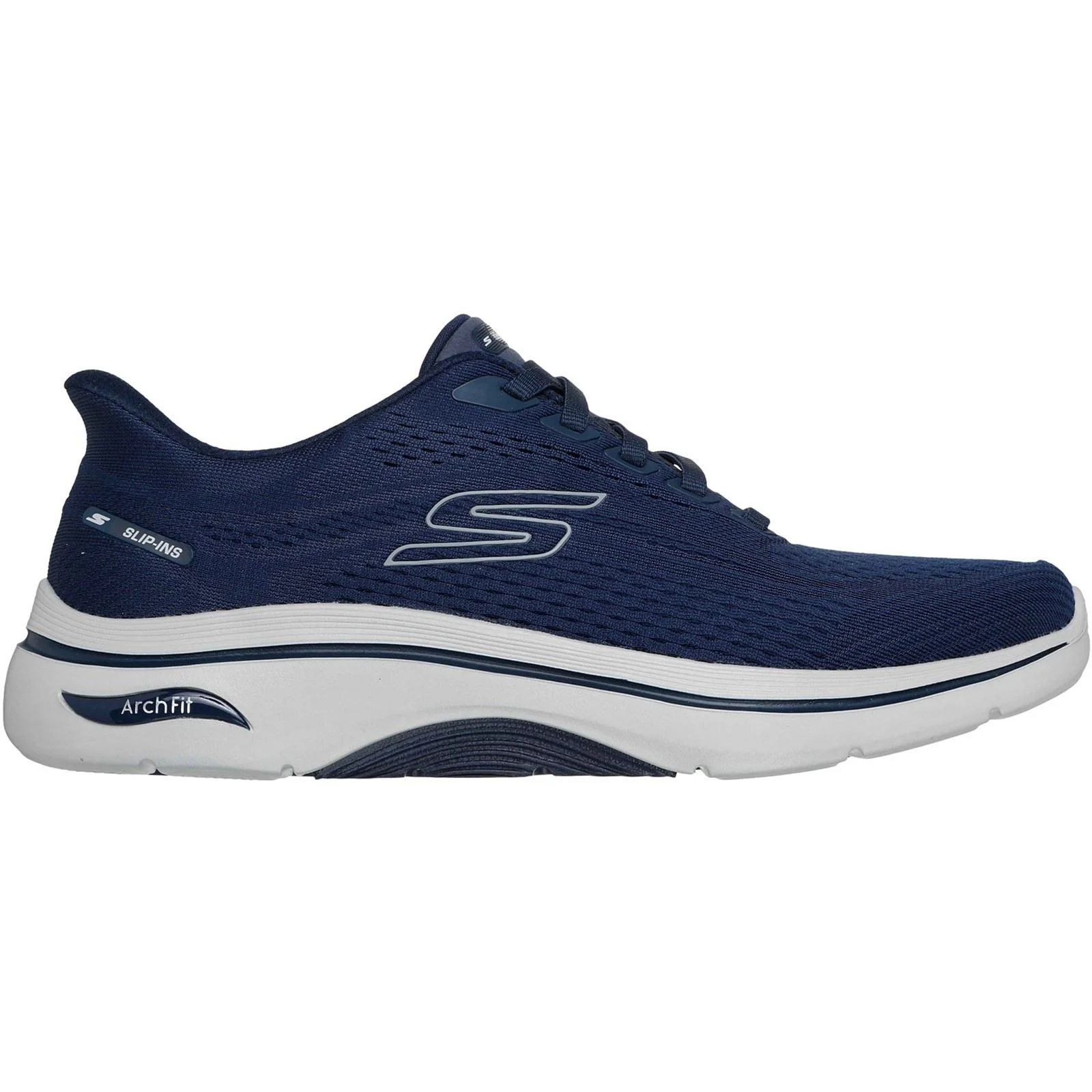Skechers GO WALK Arch Fit 2.0 Percy Textile Men's Navy/Grey Standard Trainers - Image 5