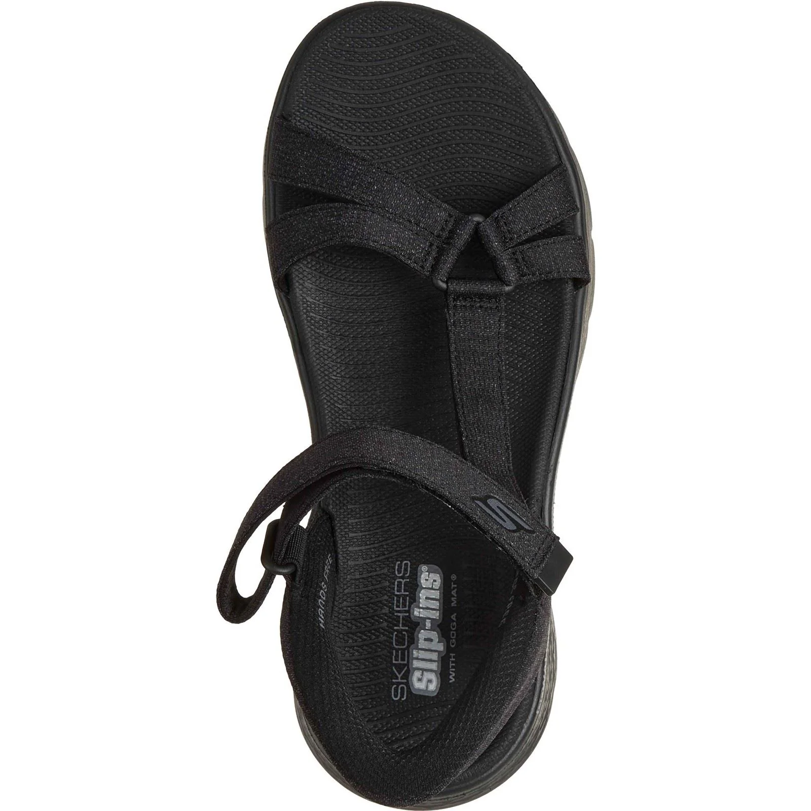 Skechers GO WALK Flex Illuminate Textile Women's Black Standard Sandals - Image 3