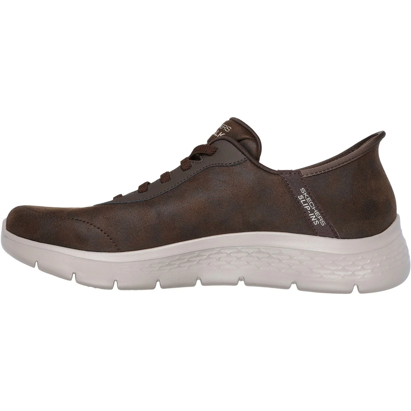 Skechers GO WALK Flex Smooth Motion Textile Men's Brown Trainers - Image 4