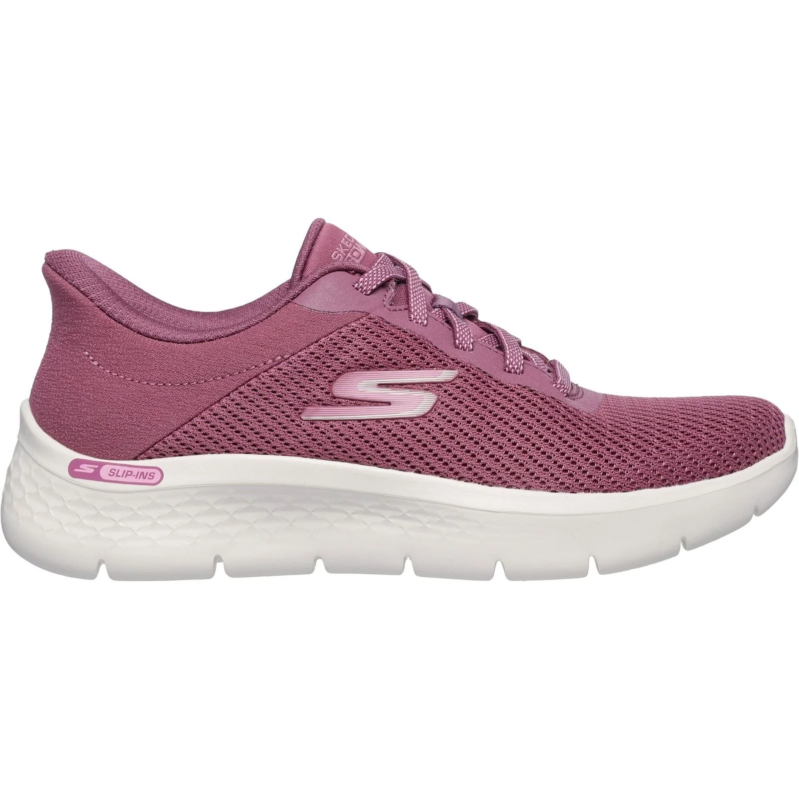 Skechers Go Walk Flex Textile Women's Burgundy Trainers - Image 2