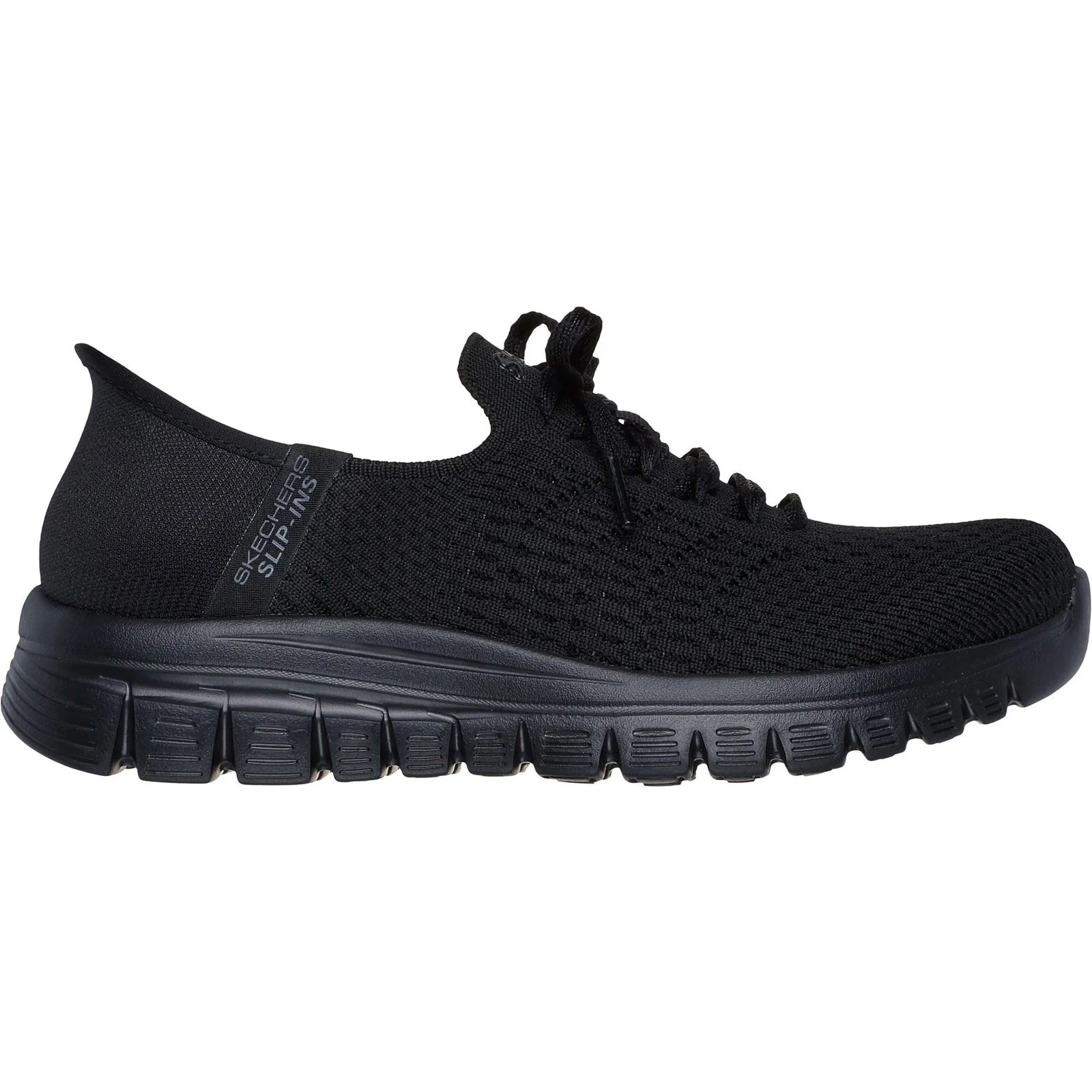 Skechers Graceful First Blush Textile Women's Black Trainers - Image 5