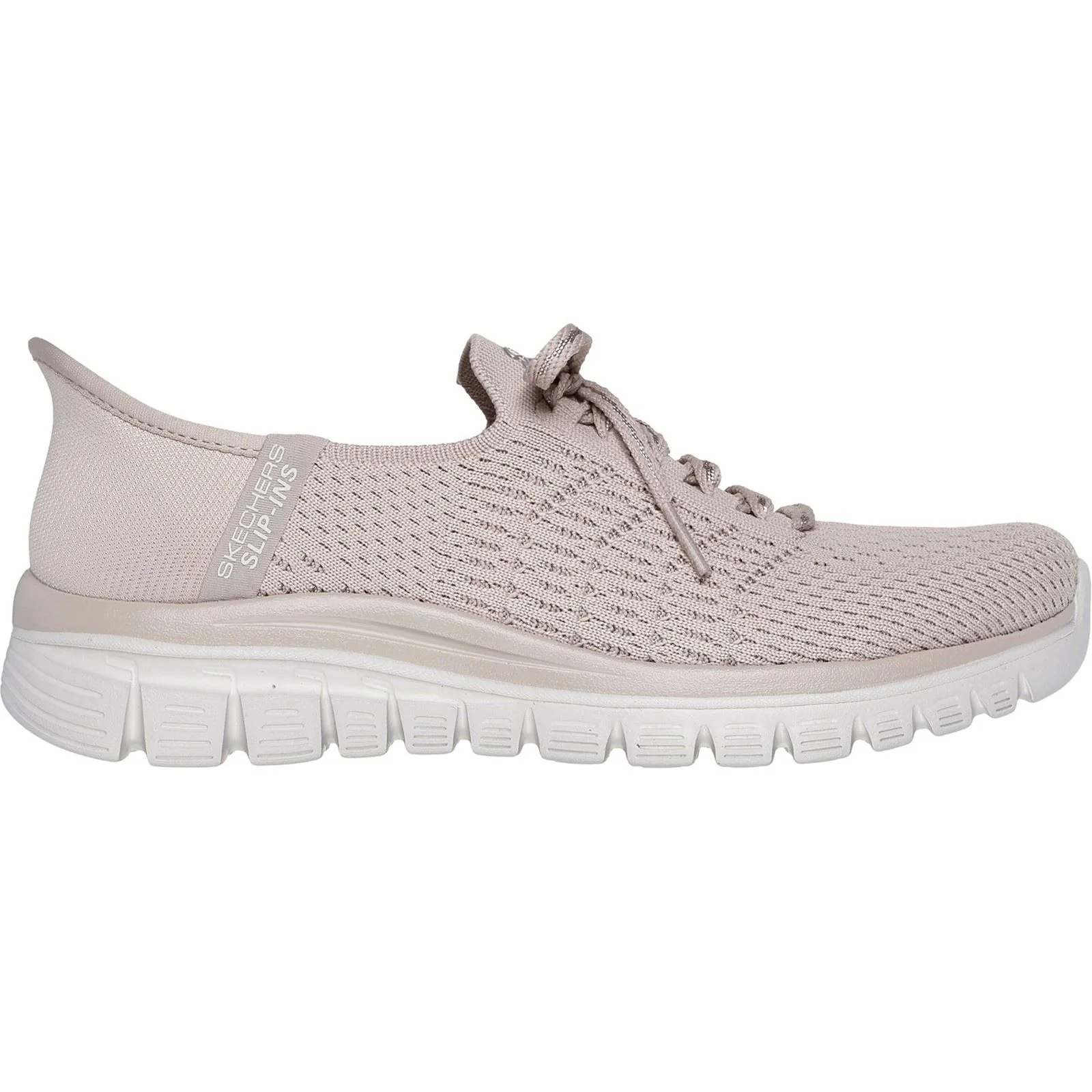 Skechers Graceful First Blush Textile Women's Taupe Trainers - Image 5