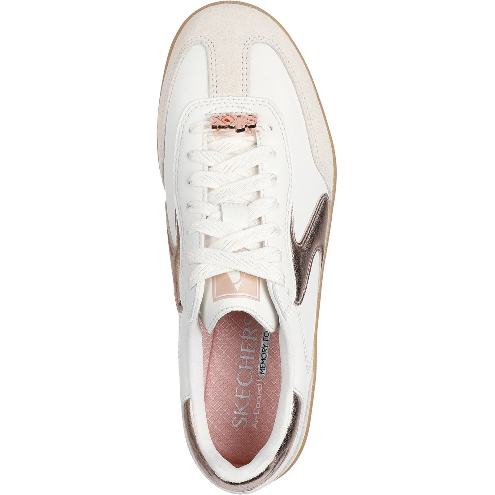 Skechers Hotshot Cool Glow Women's White/Rose Gold Trainers - Image 3