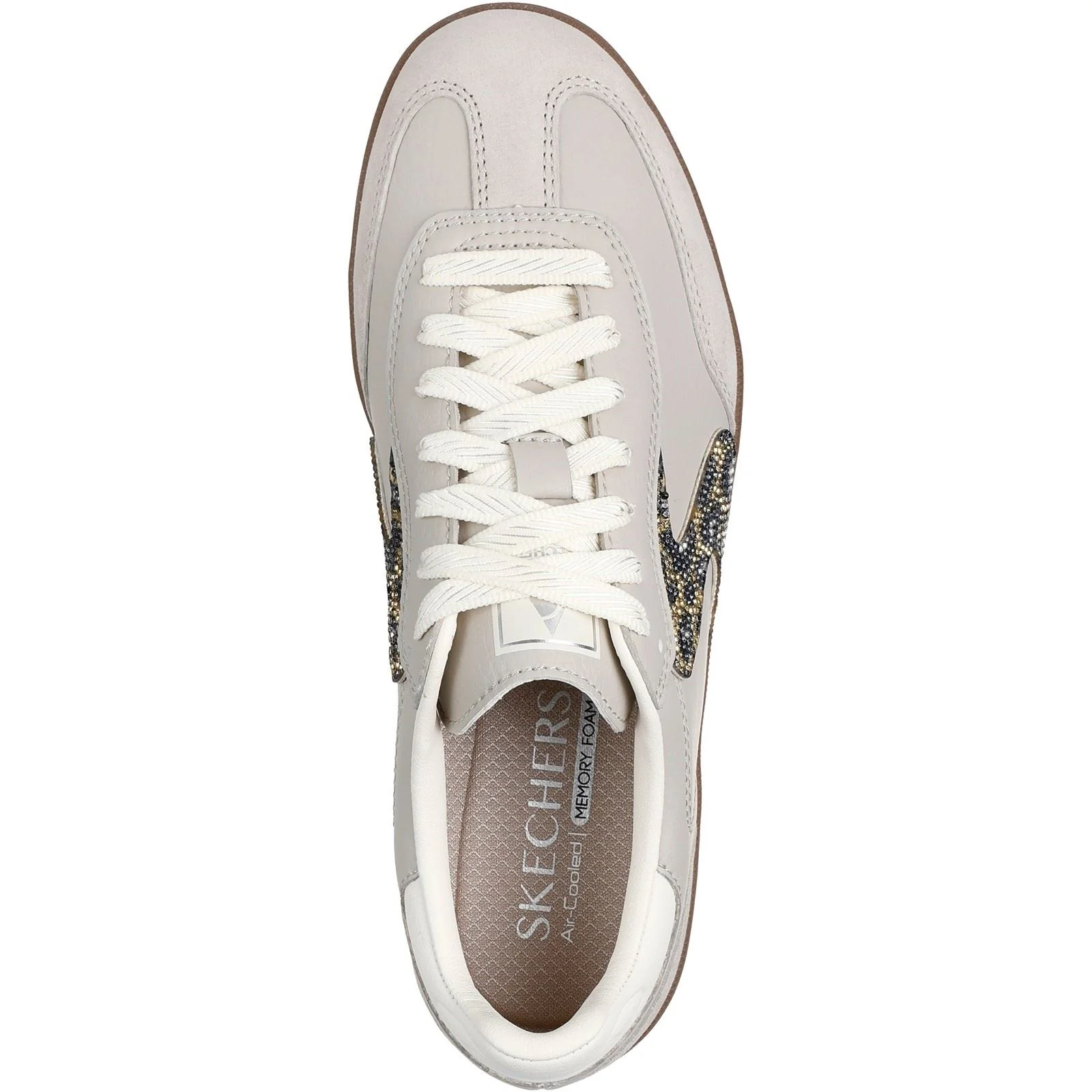 Skechers Hotshot Shimmering Spots Women's Taupe Trainers - Image 3