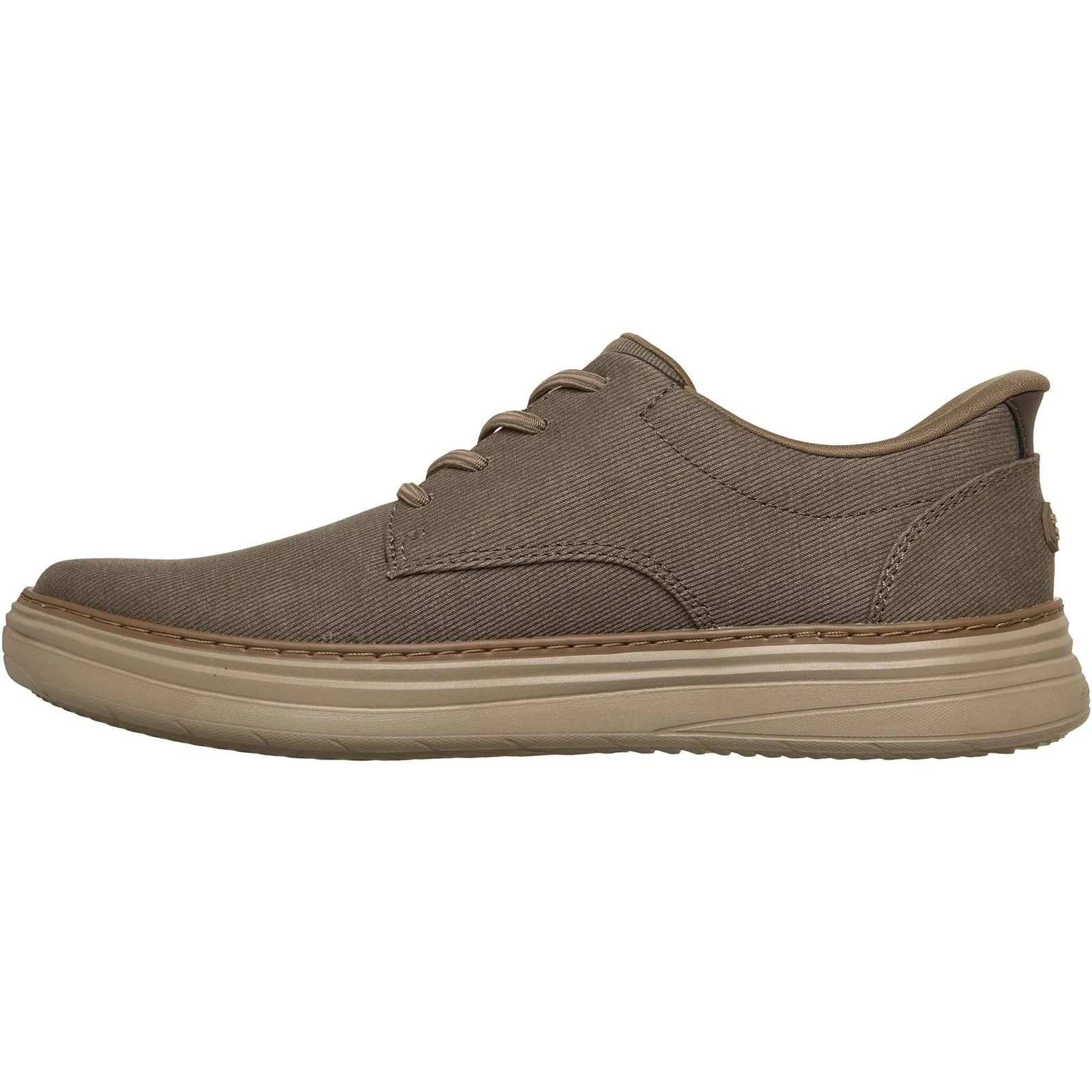 Skechers Hyland Justino Textile Men's Dark Taupe Lace-Up Shoes - Image 4