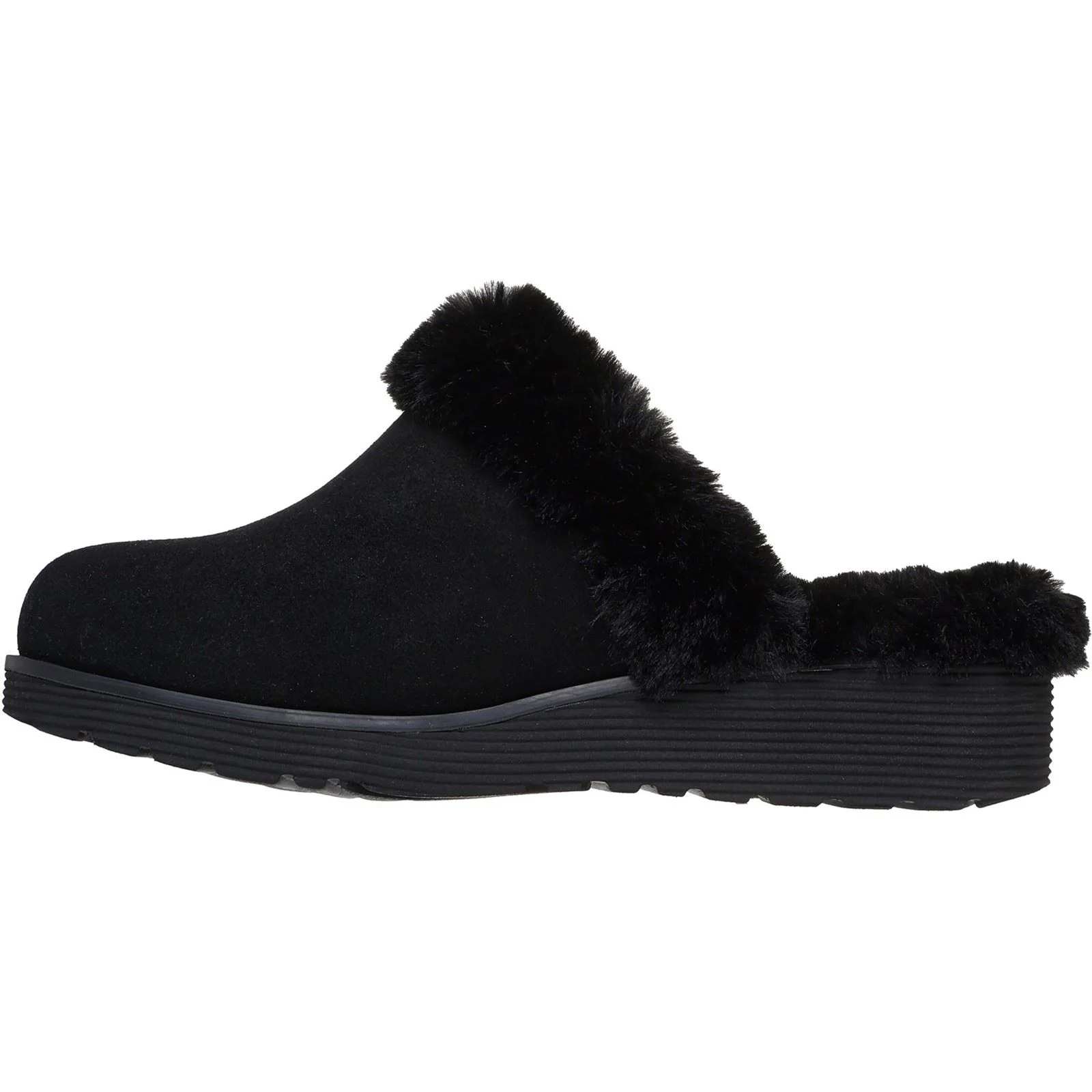Skechers Keepsakes Wedge Time To Cruise Leather Women's Black Slippers - Image 4