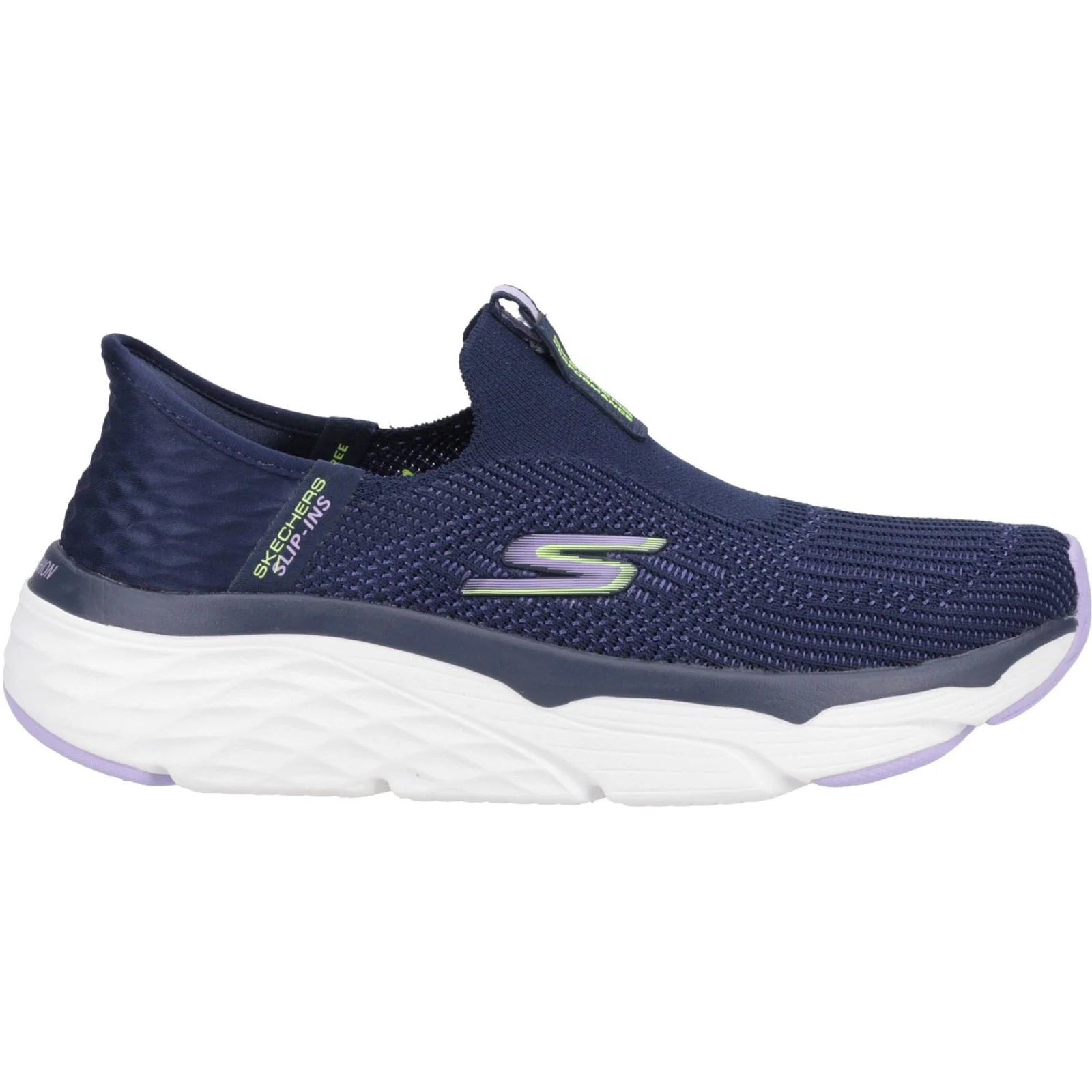 Skechers Women's Max Cushioning - Smooth Shoe in Navy/Lavender - Image 6