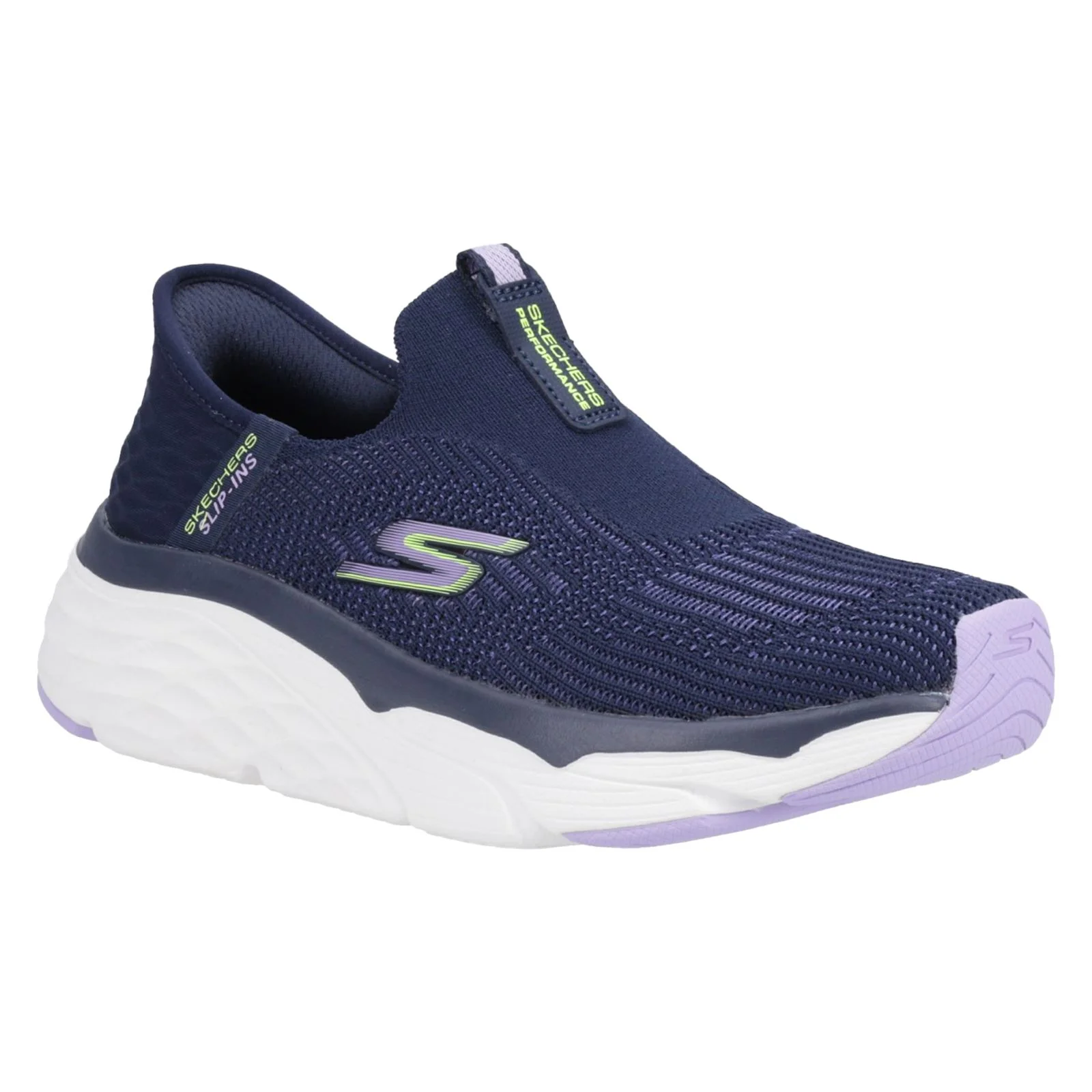 Skechers Women's Max Cushioning - Smooth Shoe in Navy/Lavender - Image 7