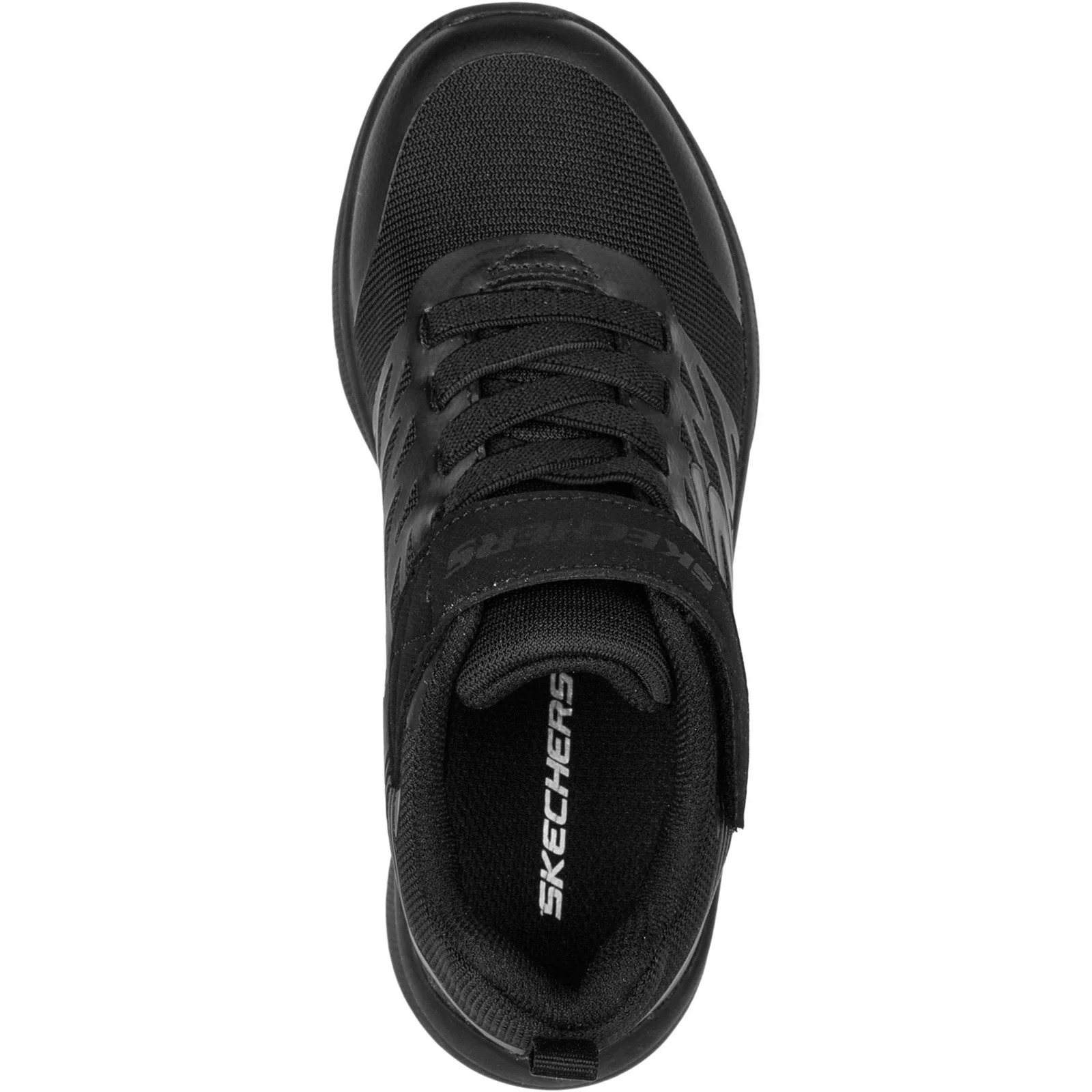 Skechers Microspec Texlor Synthetic Junior Black Trainers - Image 3
