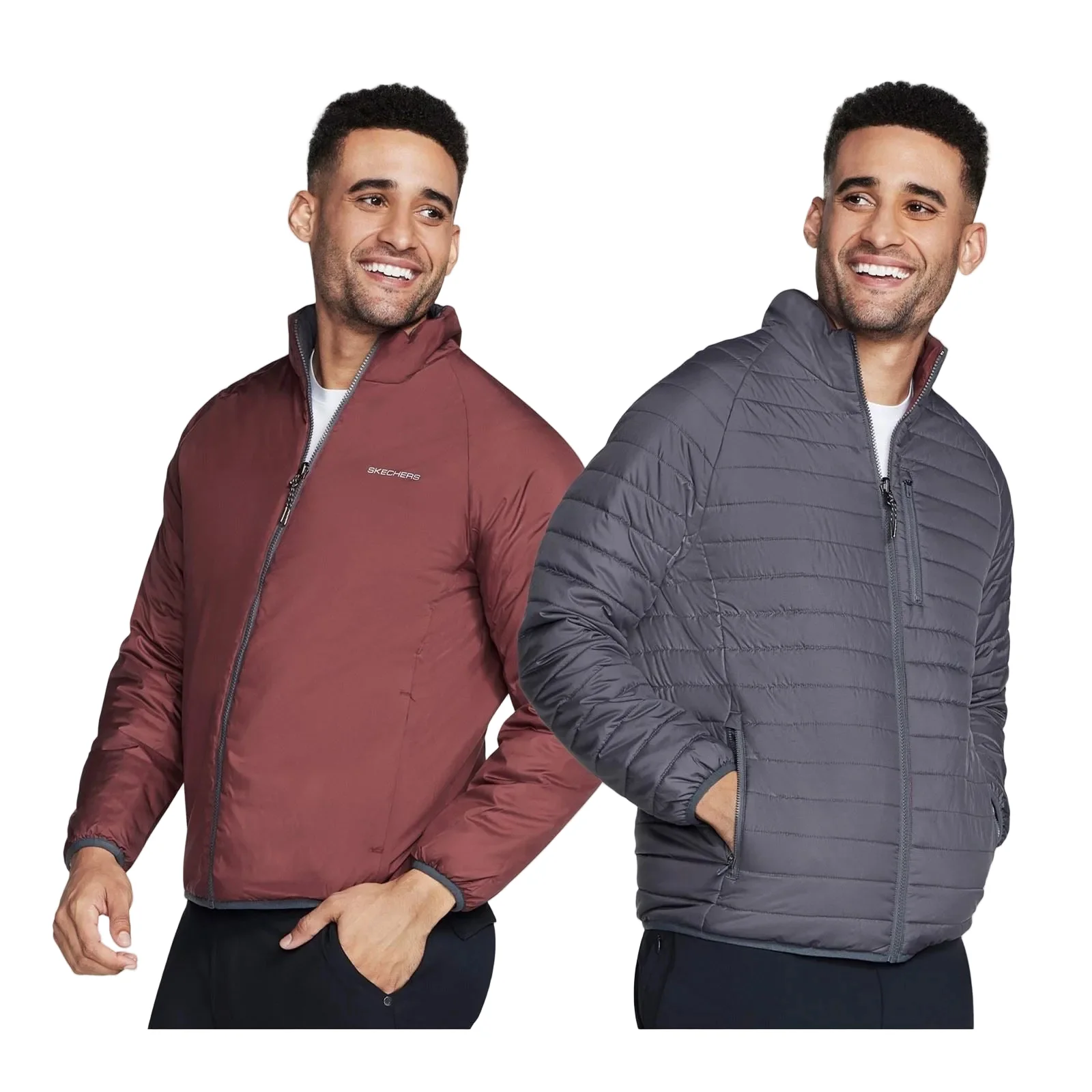 Skechers Performance Go Shield Altitude Reversible Jacket Men's Black Puffer Jacket - Image 3