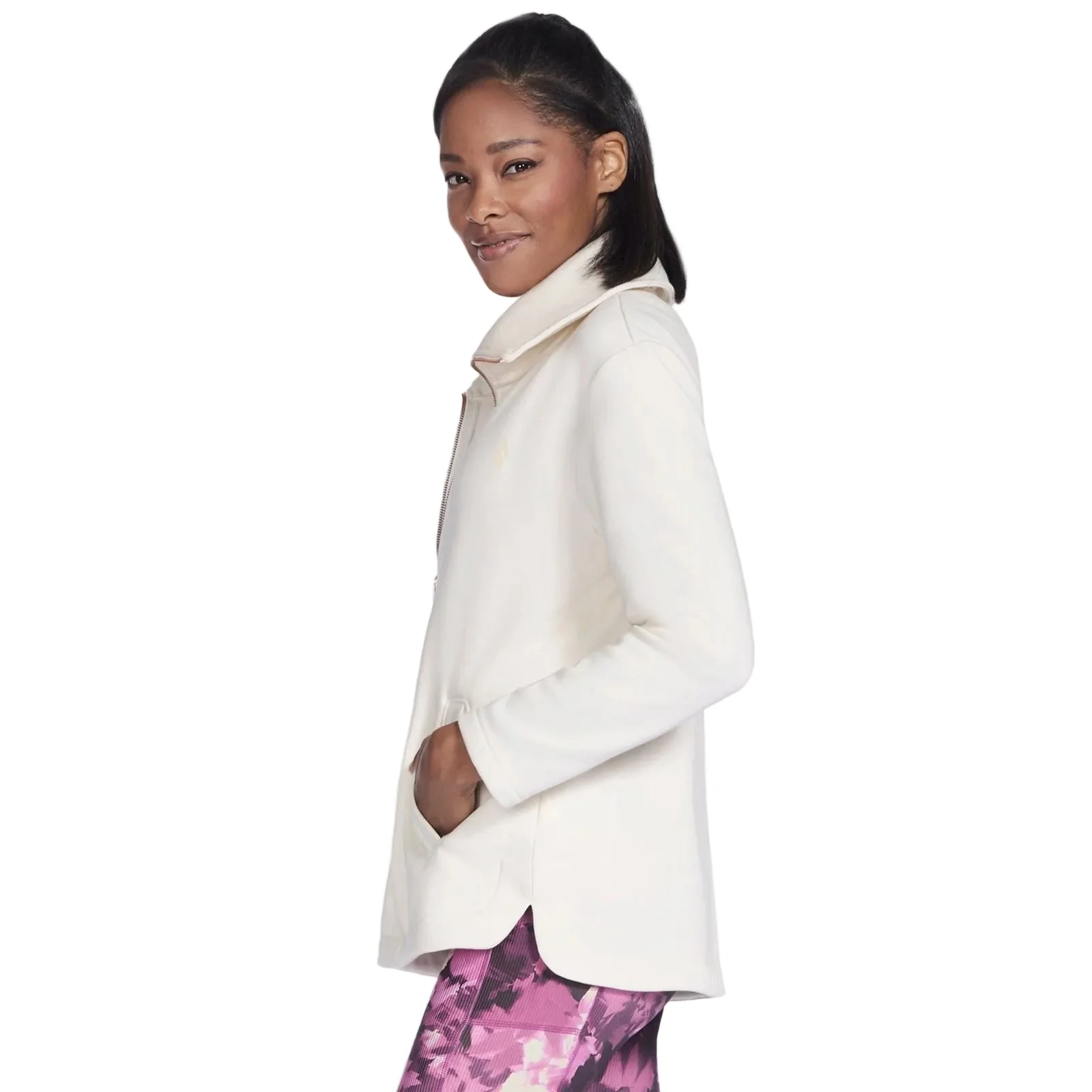 Skechers Performance GO SNUGGLE Tunic Jacket Women's Off White Jacket - Image 3