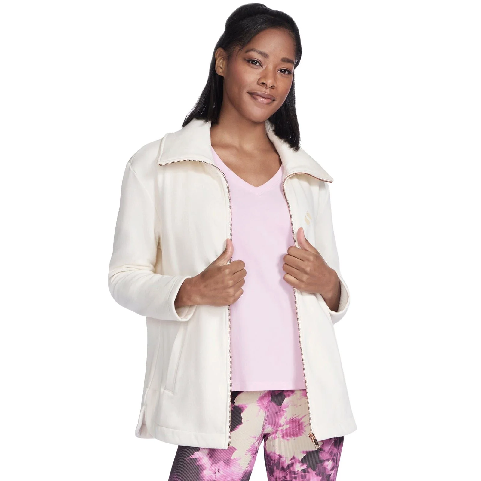 Skechers Performance GO SNUGGLE Tunic Jacket Women's Off White Jacket - Image 5