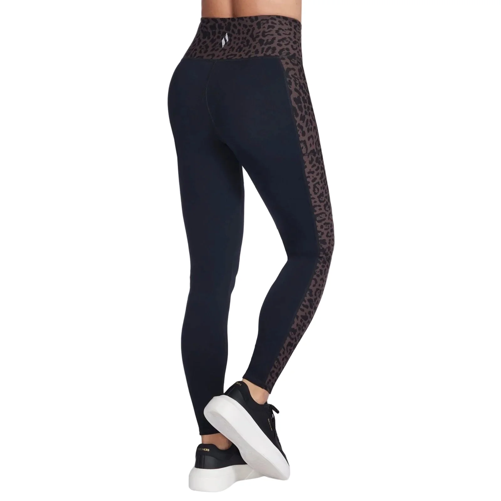 Skechers Performance GO WALK Cheetah Legging Nylon Women's Brown Sports Leggings - Image 3