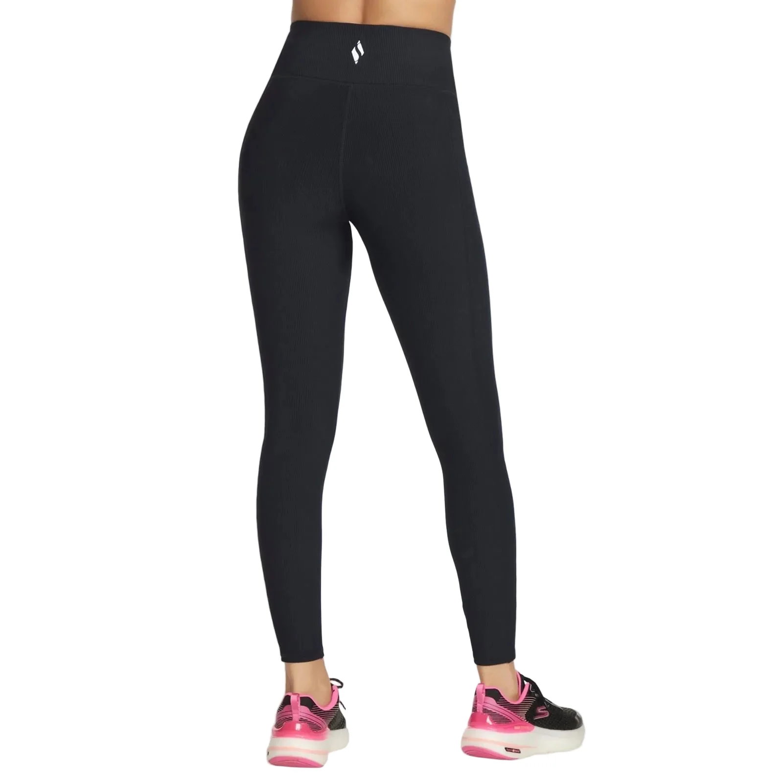 Skechers Performance GOFLEX Rib Nylon Women's Black Sports Leggings - Image 2